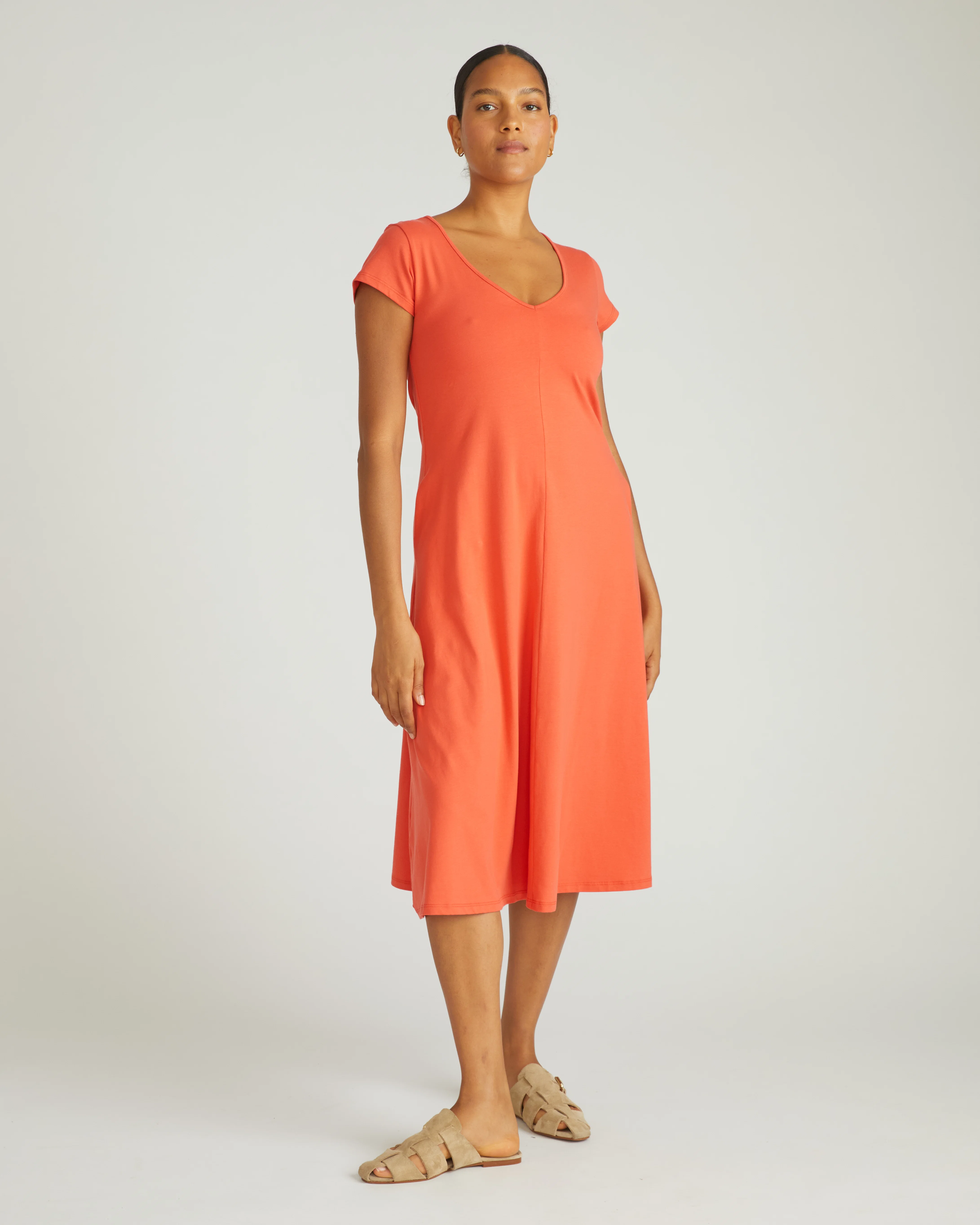 Danna Jersey Dress - Coral Reef - Image 2