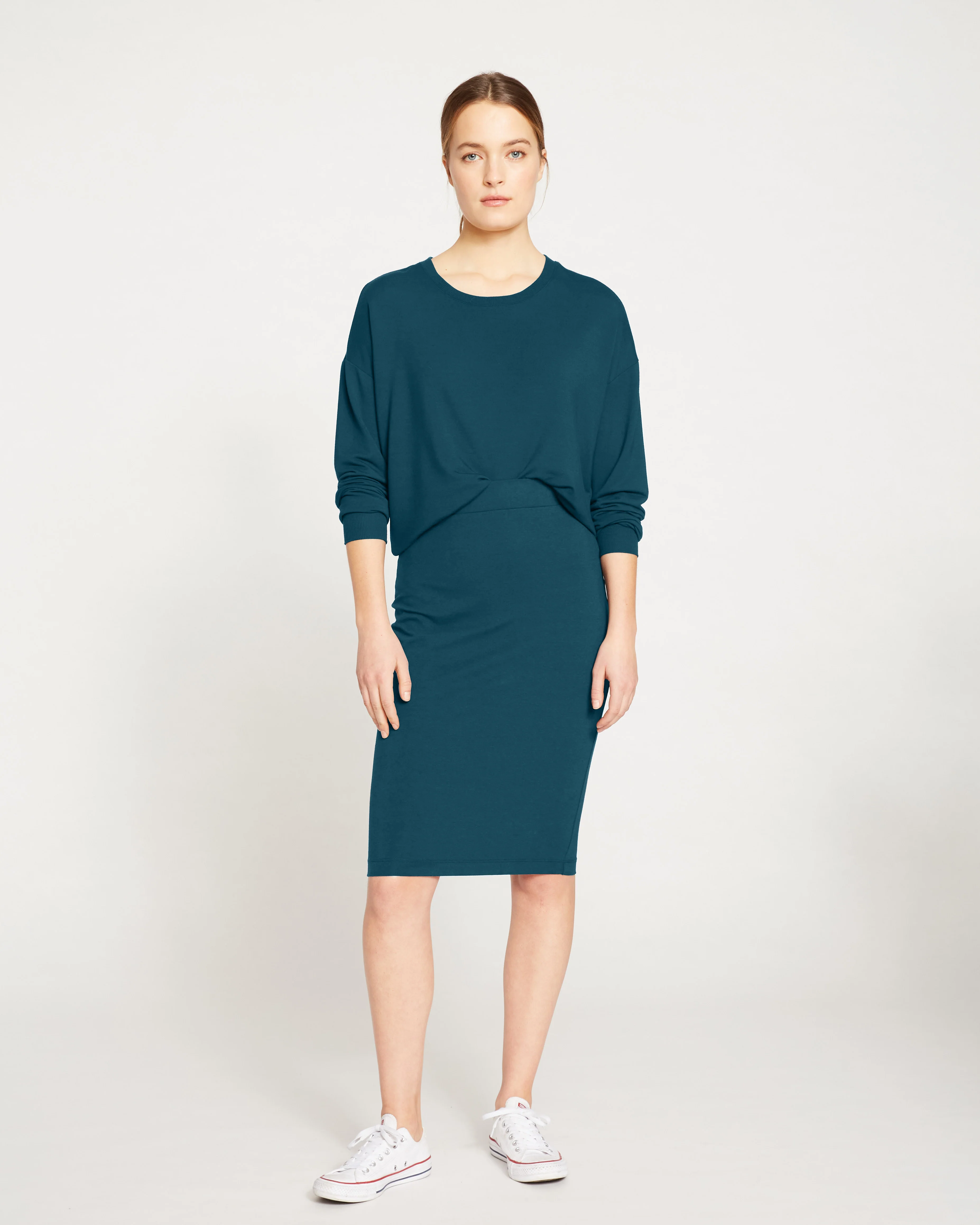 Danube Jersey Skirt - Deep Sea - Image 3