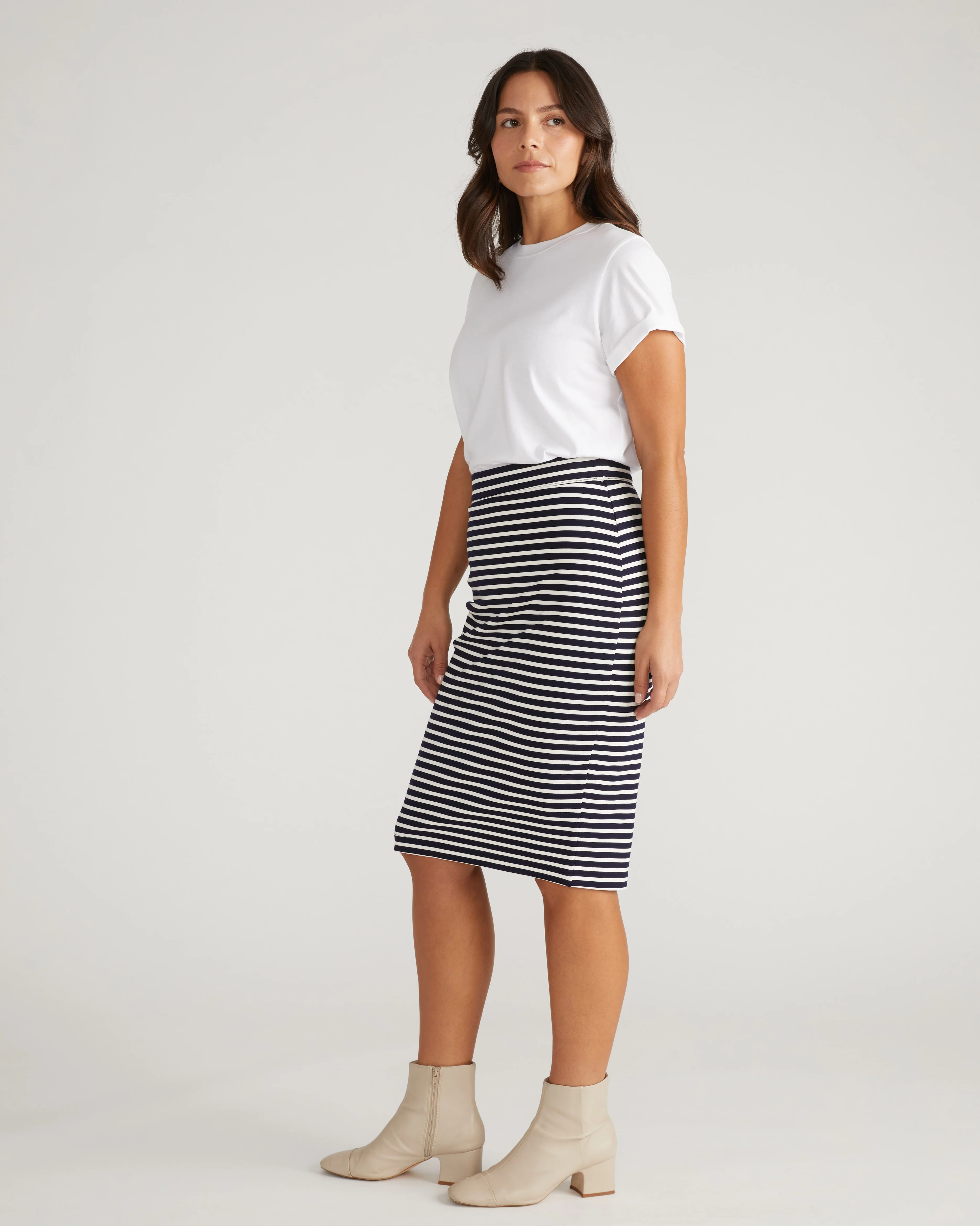 Danube Ponte Skirt - St. James Stripe - Image 2