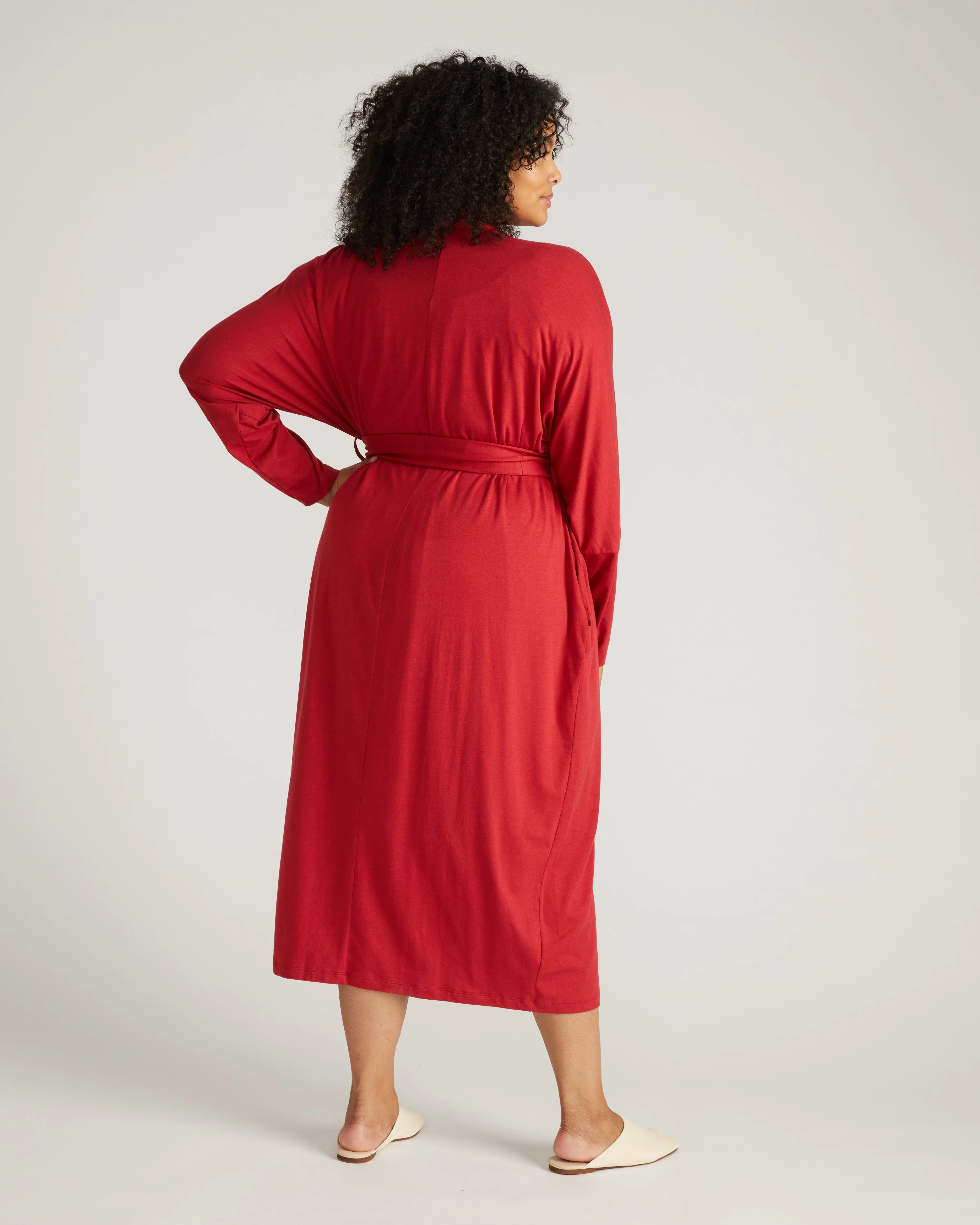 Daphne Lounge Robe - Raspberry - Image 4