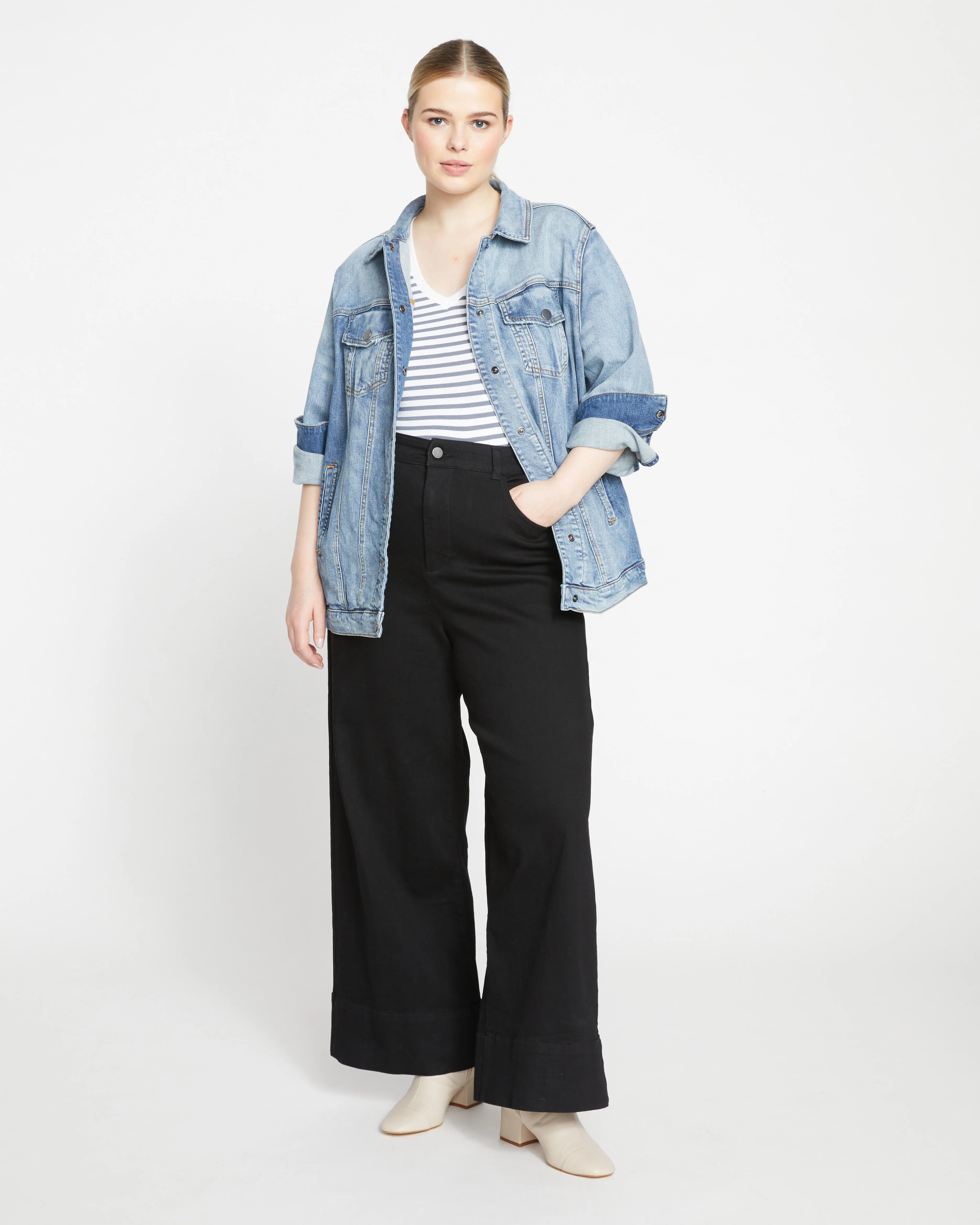 Denim Chore Jacket - Light Blue - Image 3