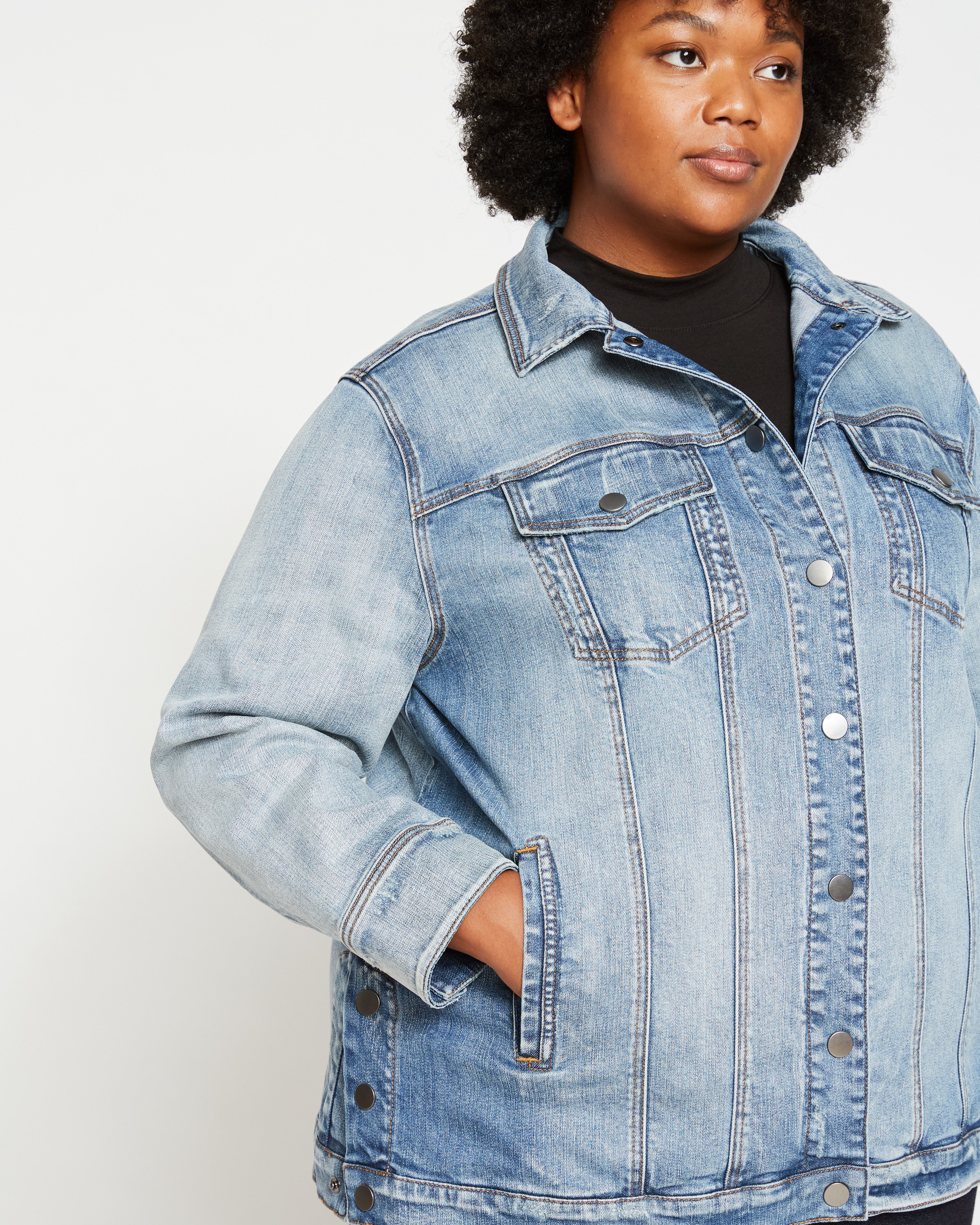 Denim Chore Jacket - Light Blue - Image 6