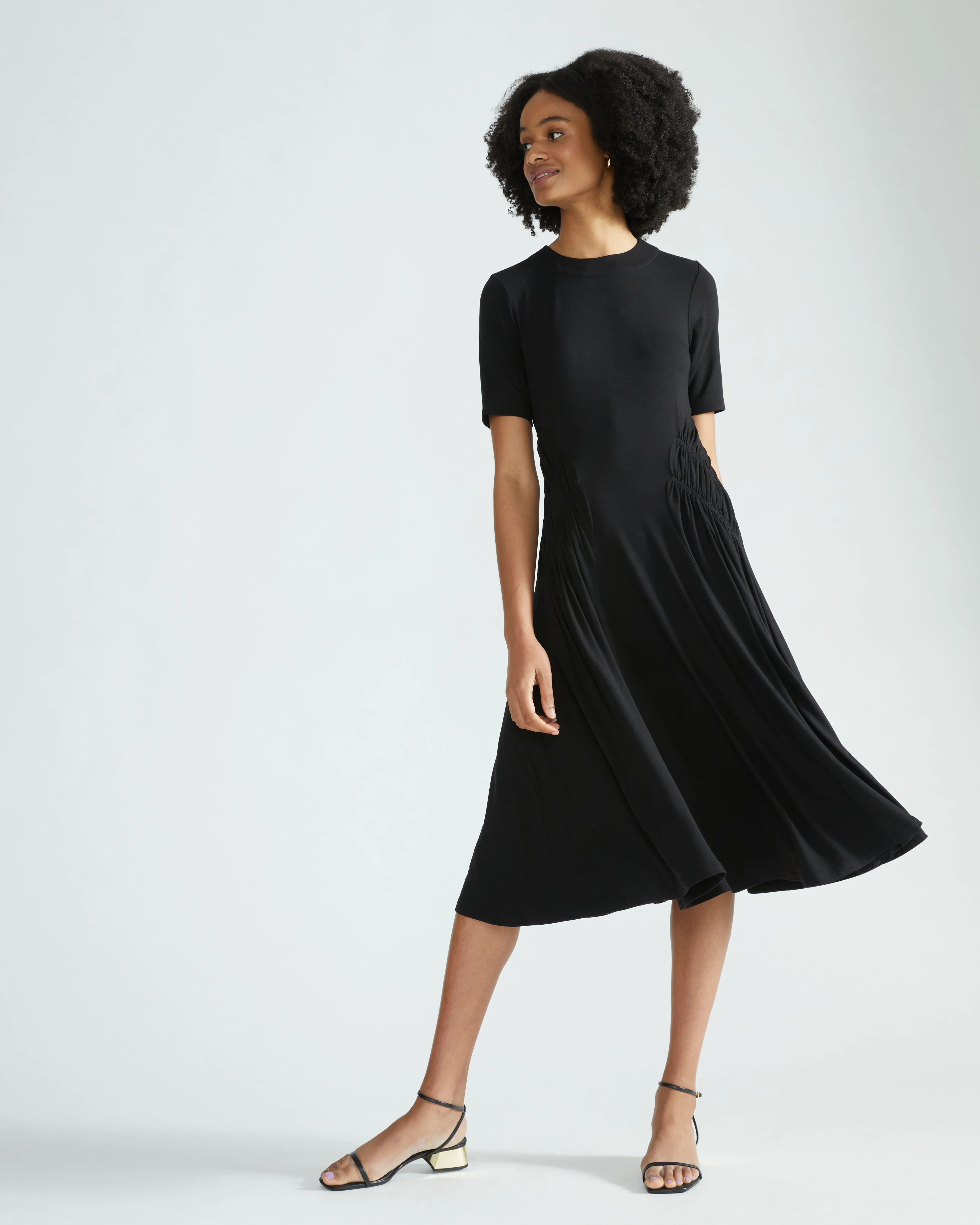 Devi Liquid Jersey Dress - Black - Image 2