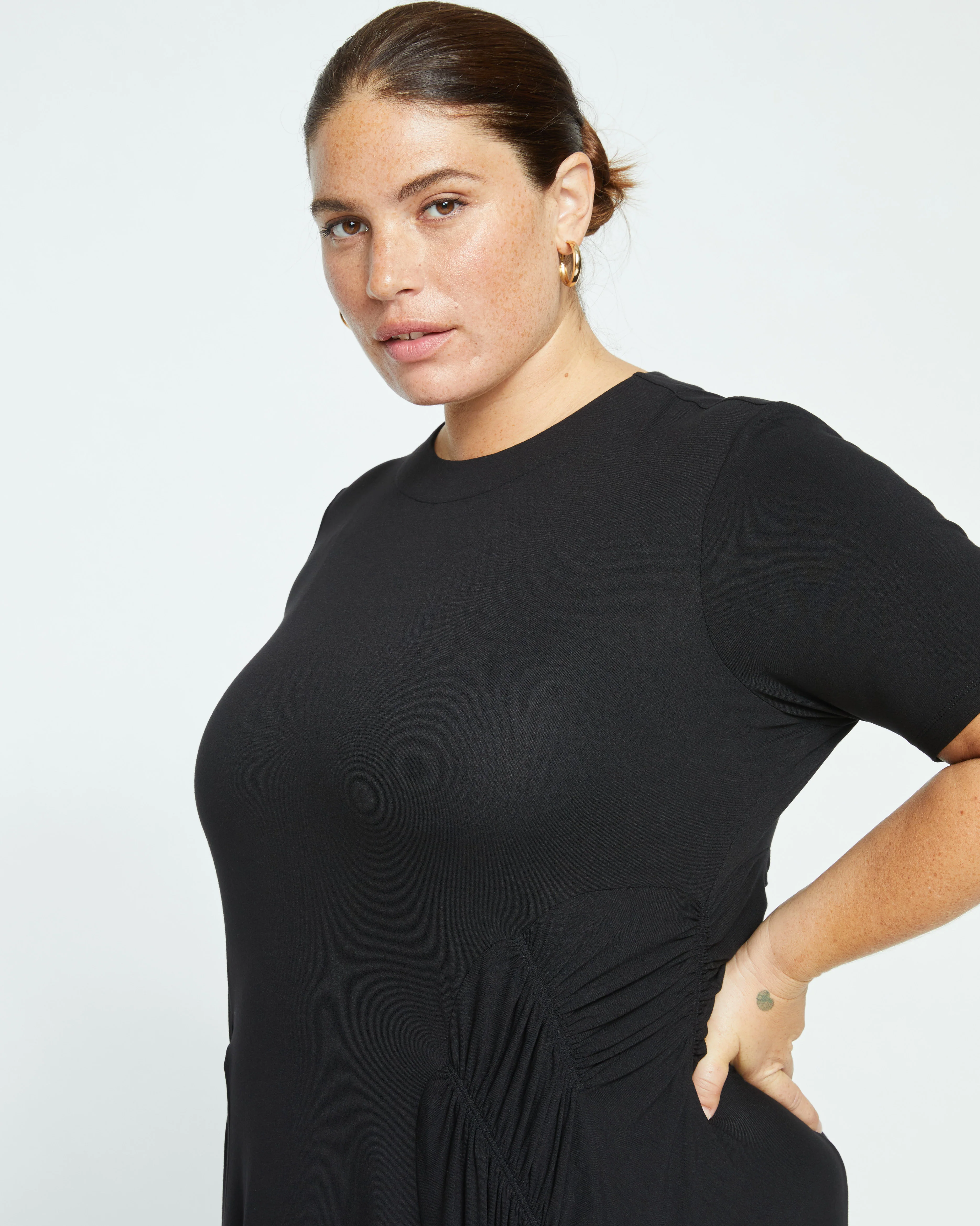 Devi Liquid Jersey Dress - Black - Image 3