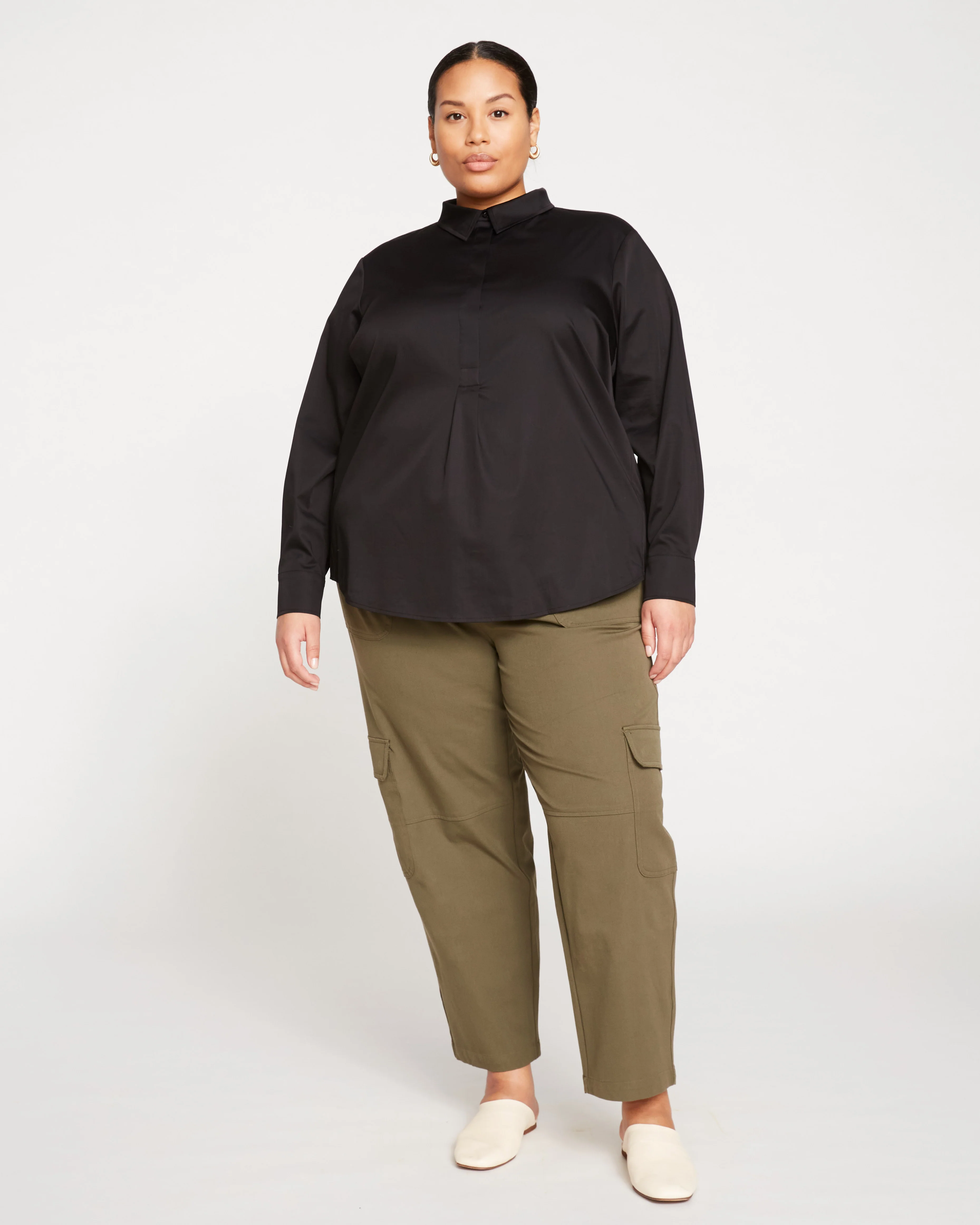 Karlee Stretch Cotton Twill Cargo Pants - Ivy - Image 7