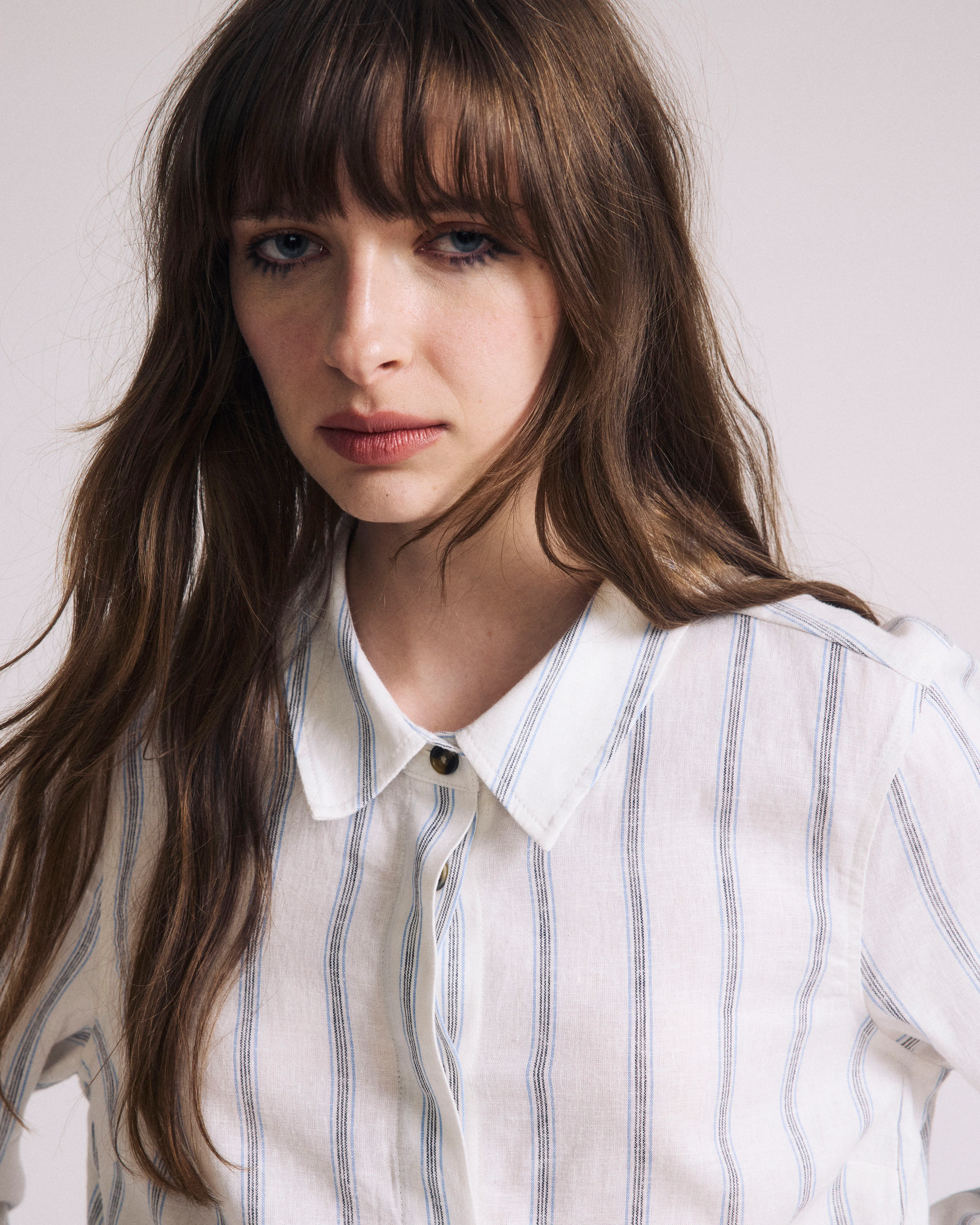 Elbe Stretch Linen Shirt - Mayfair Stripe - Image 2