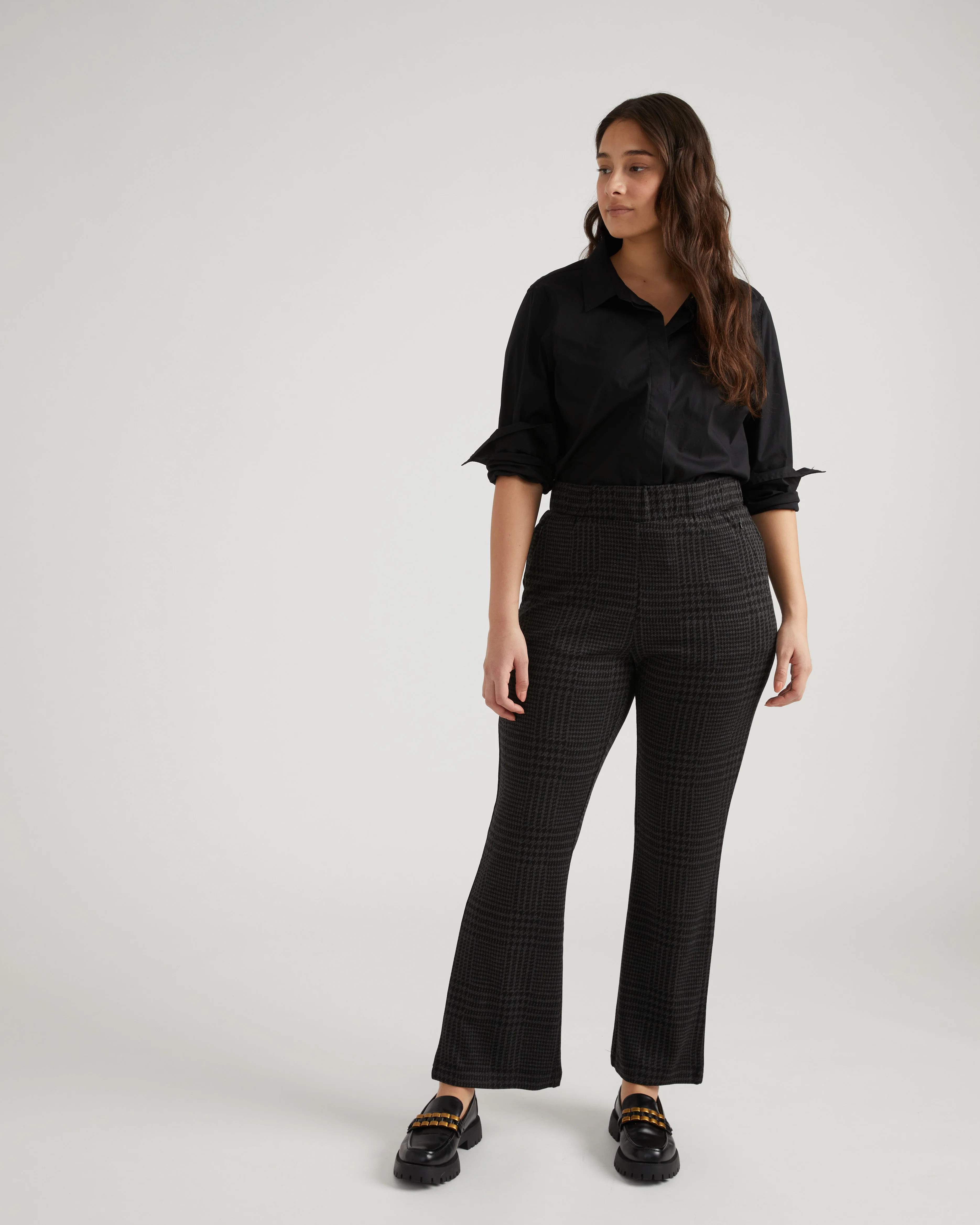 Elbe Stretch Poplin Shirt Classic Fit - Black