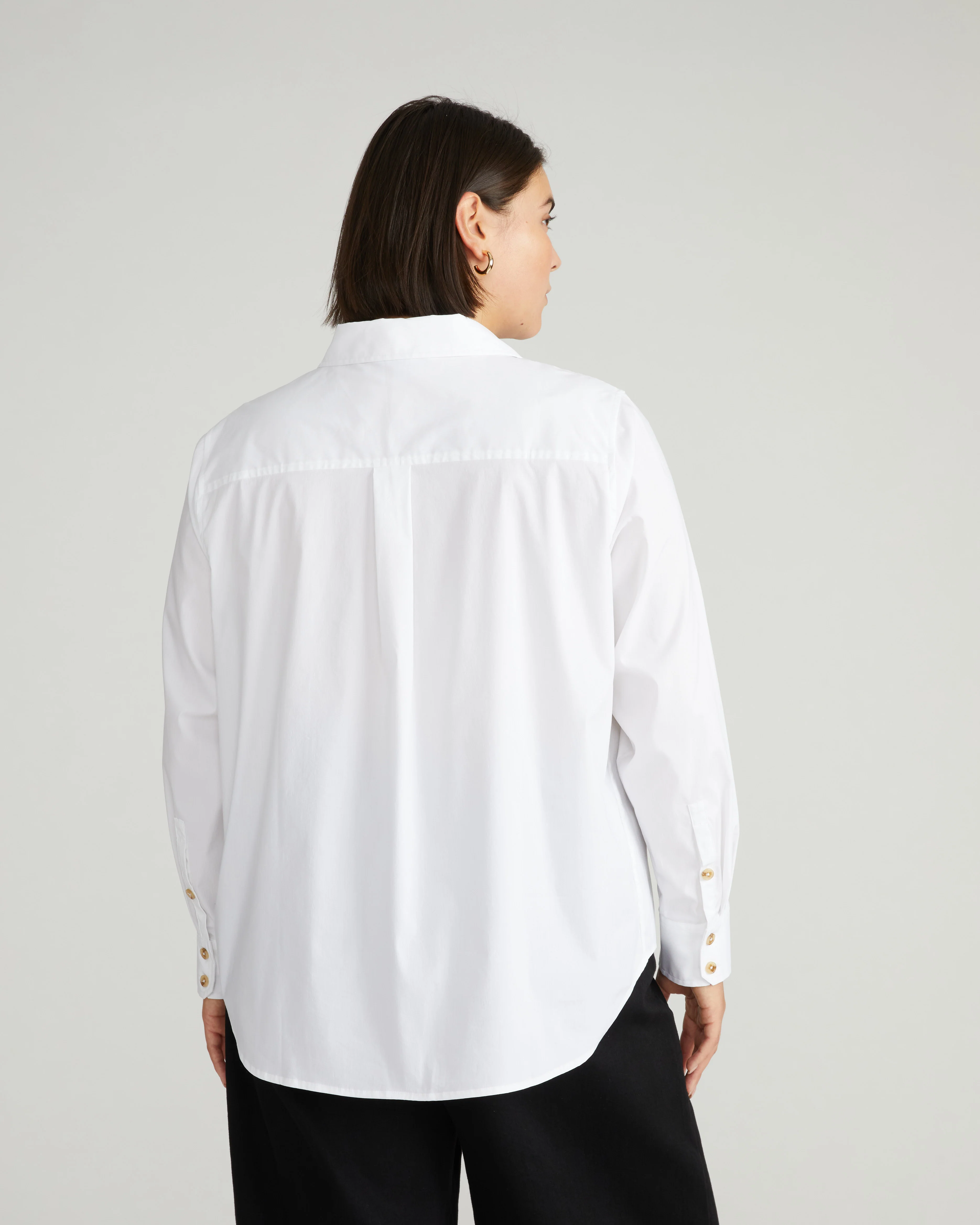 Elbe Stretch Poplin Shirt Classic Fit - White - Image 3