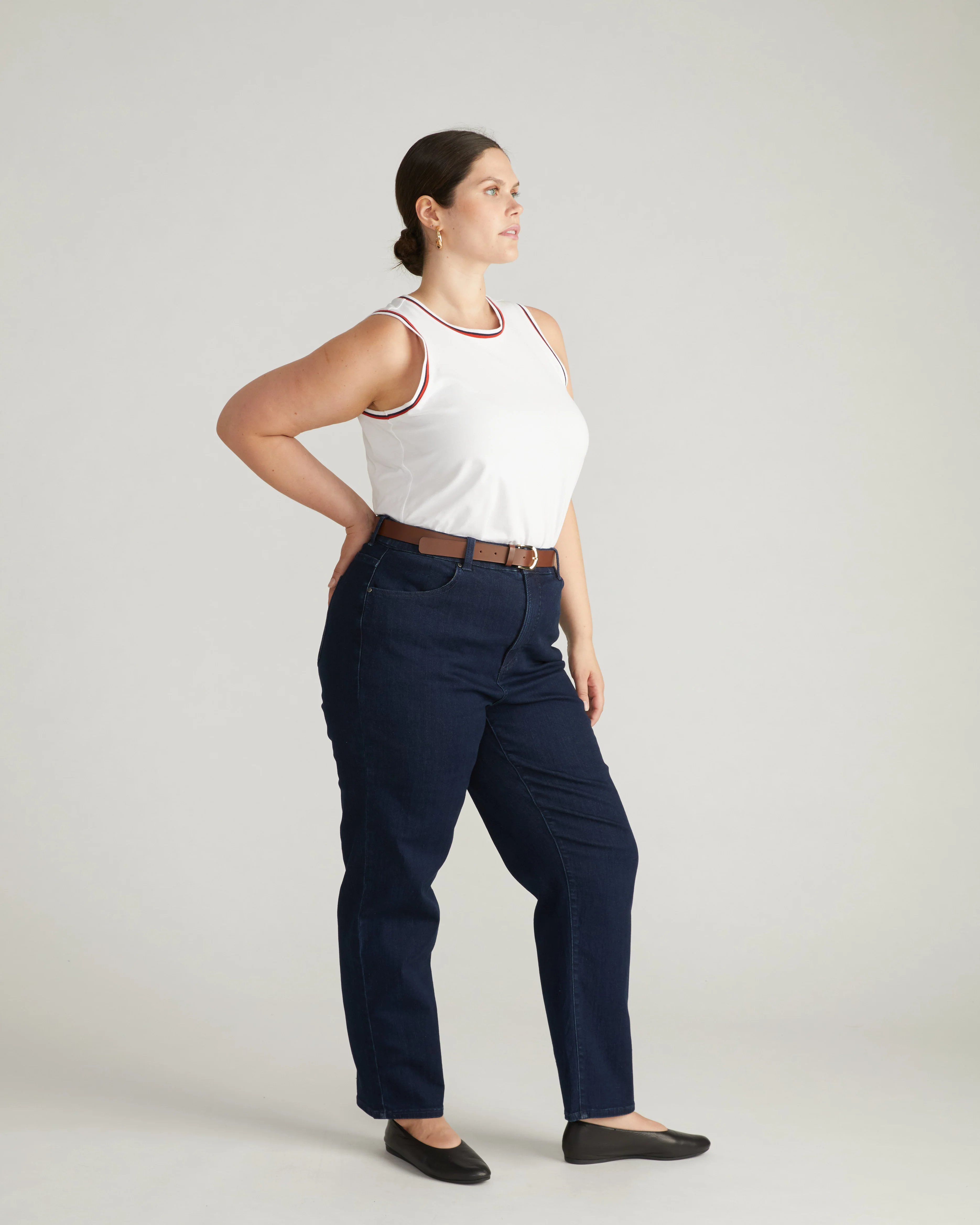 Ella High Rise Straight Leg Jeans - Balearic Blue - Image 2