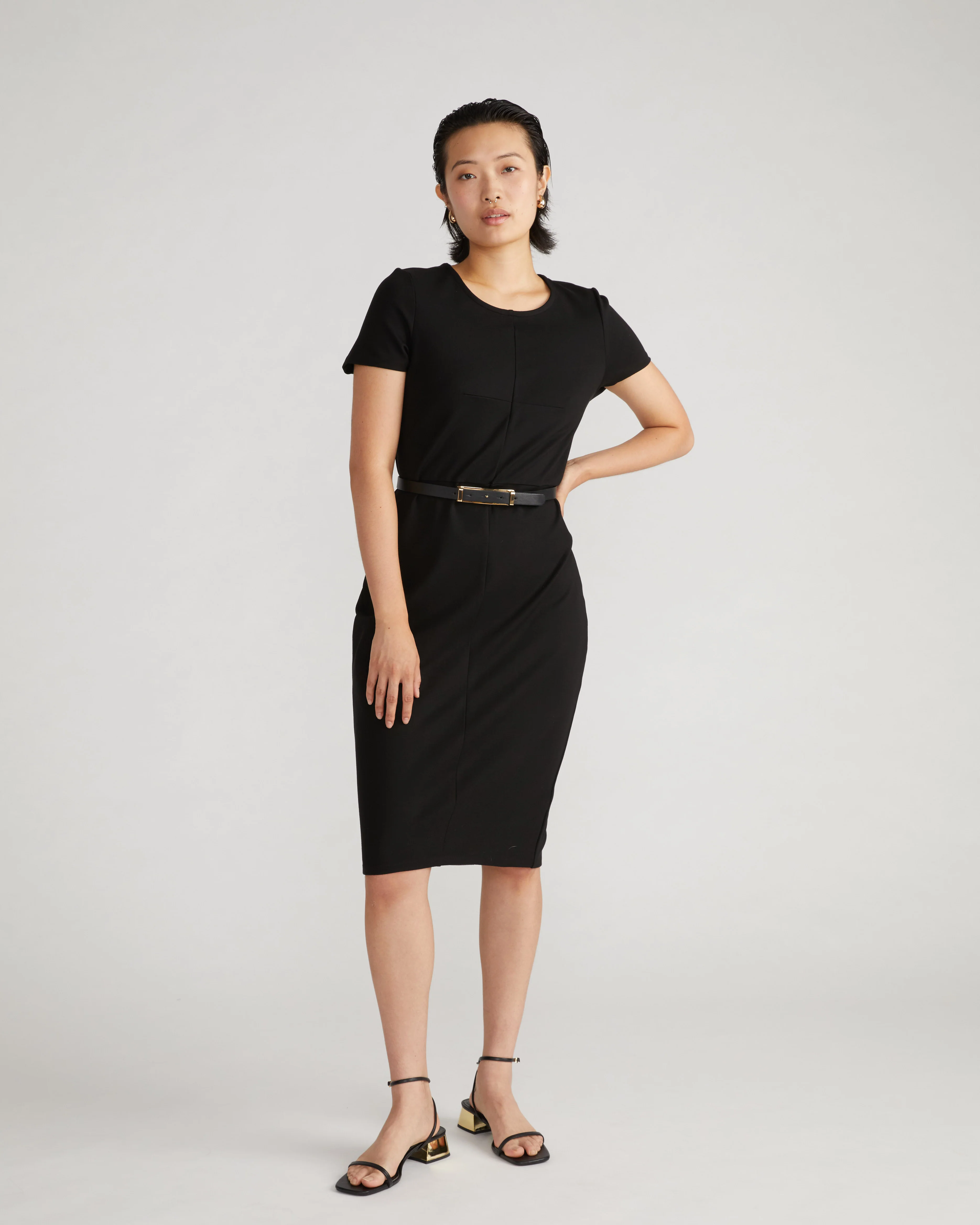 Executive Ponte Dress - Black - Image 2