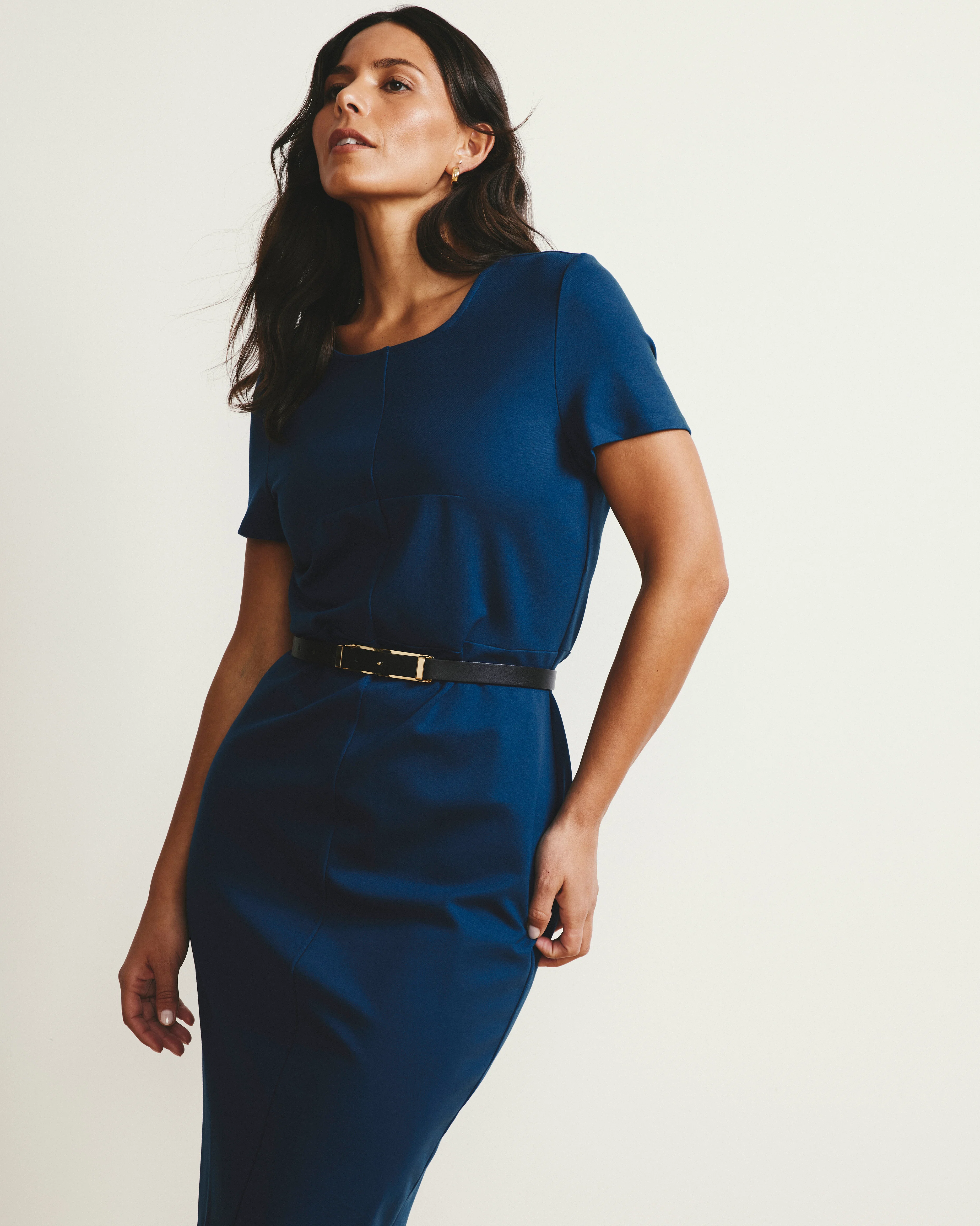 Executive Ponte Dress - Deep Teal - Image 5