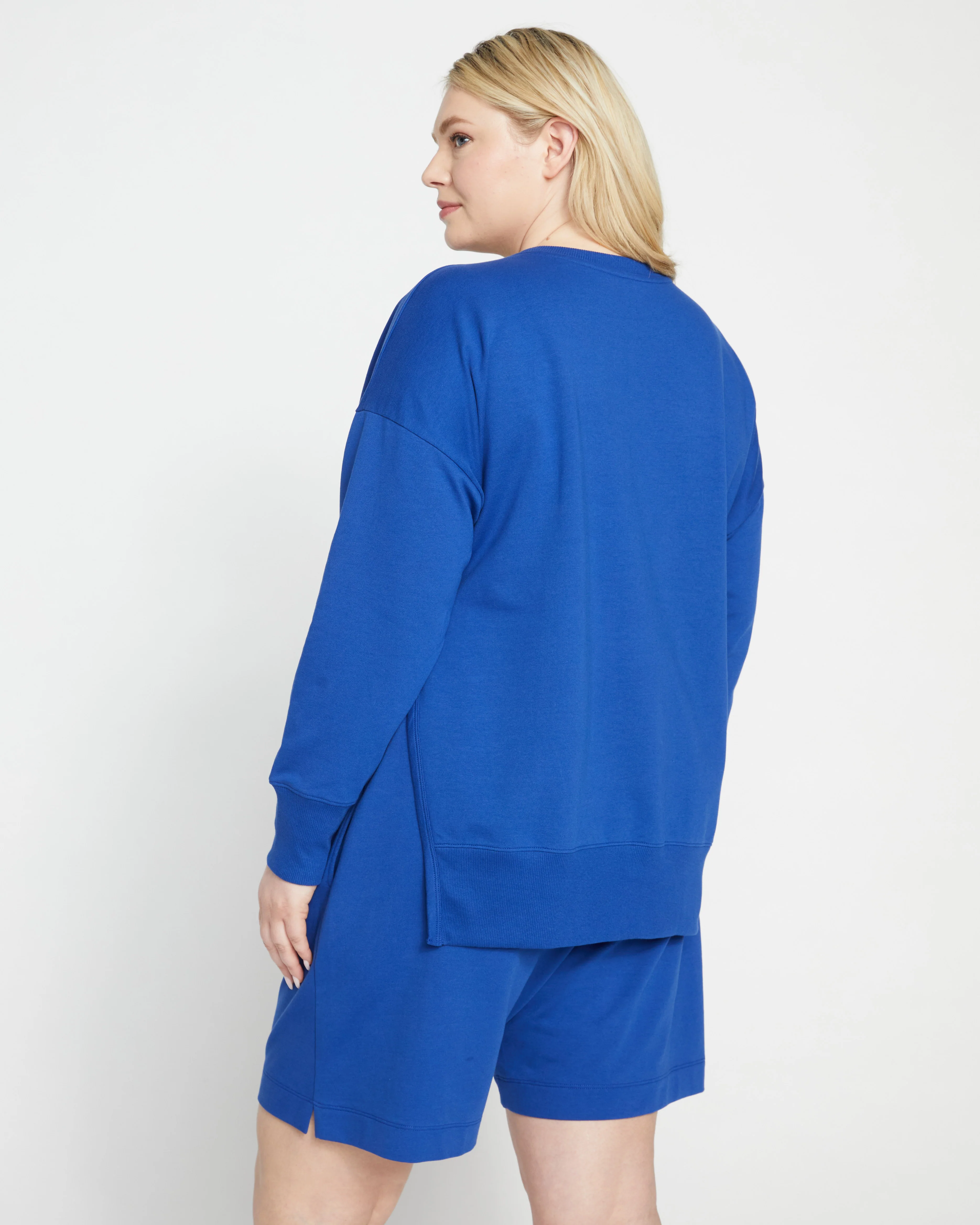 Fiona Side Slit Sweatshirt - Lapis - Image 3