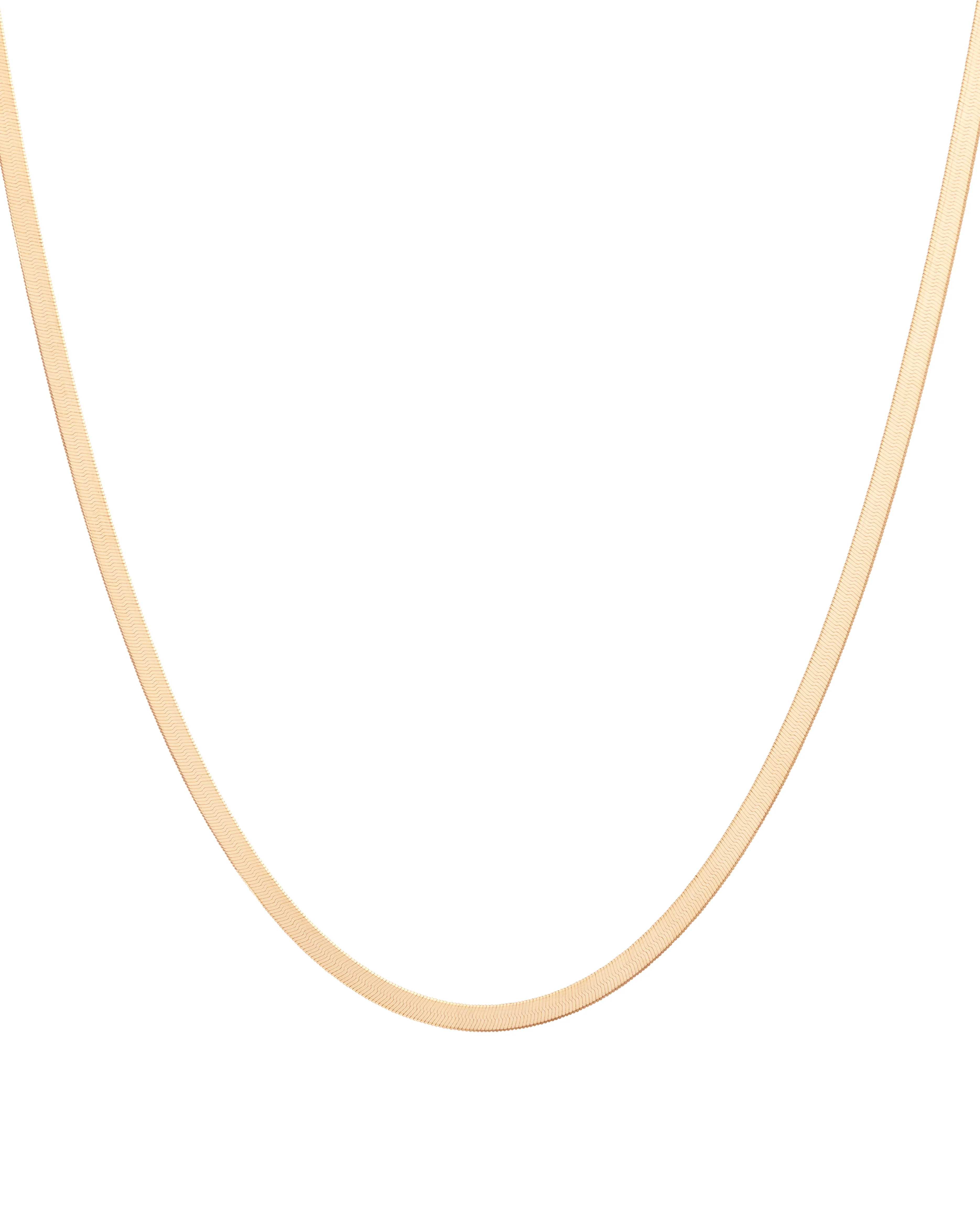Aurate Gold Herringbone Chain Necklace