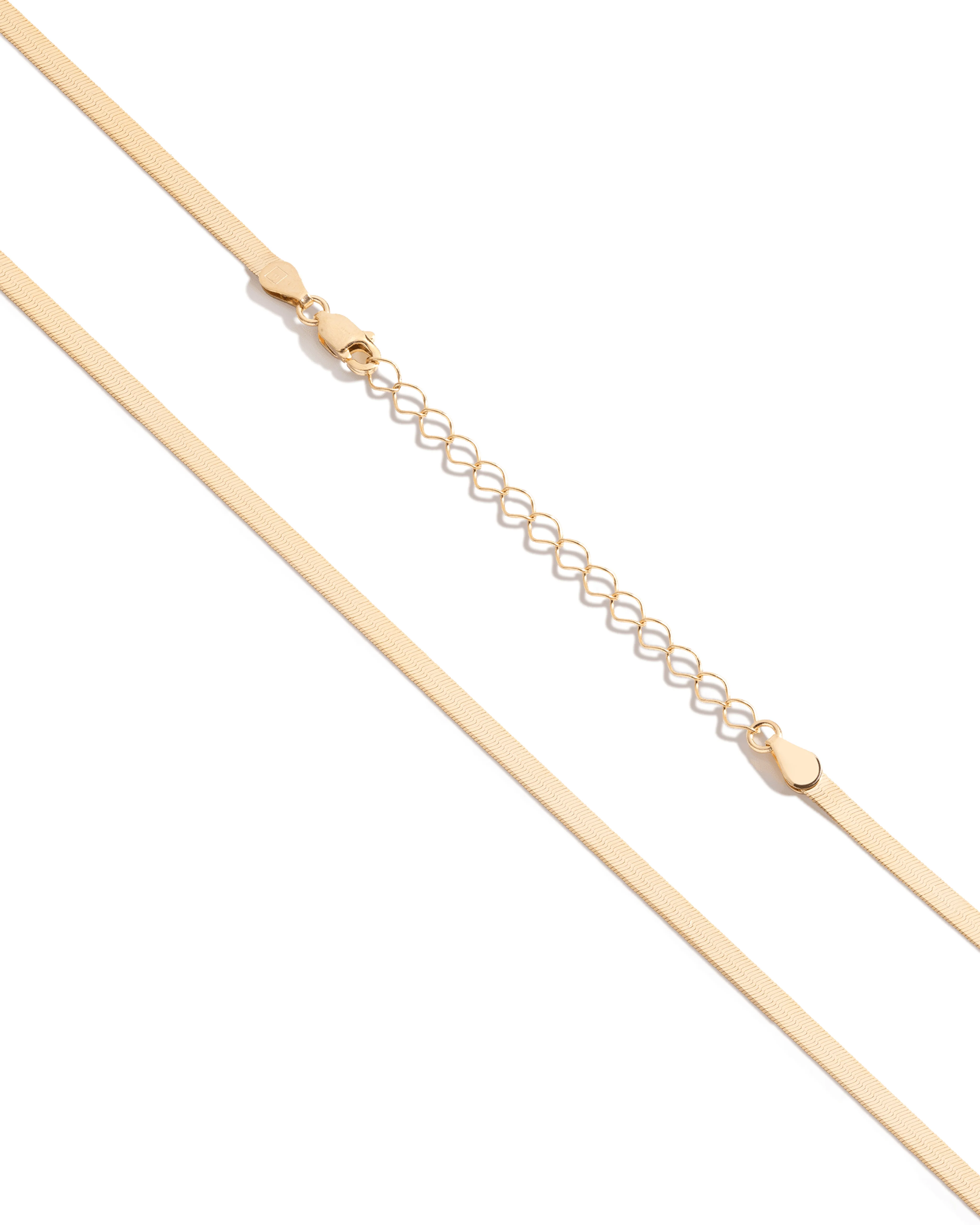 Aurate Gold Herringbone Chain Necklace - Image 6