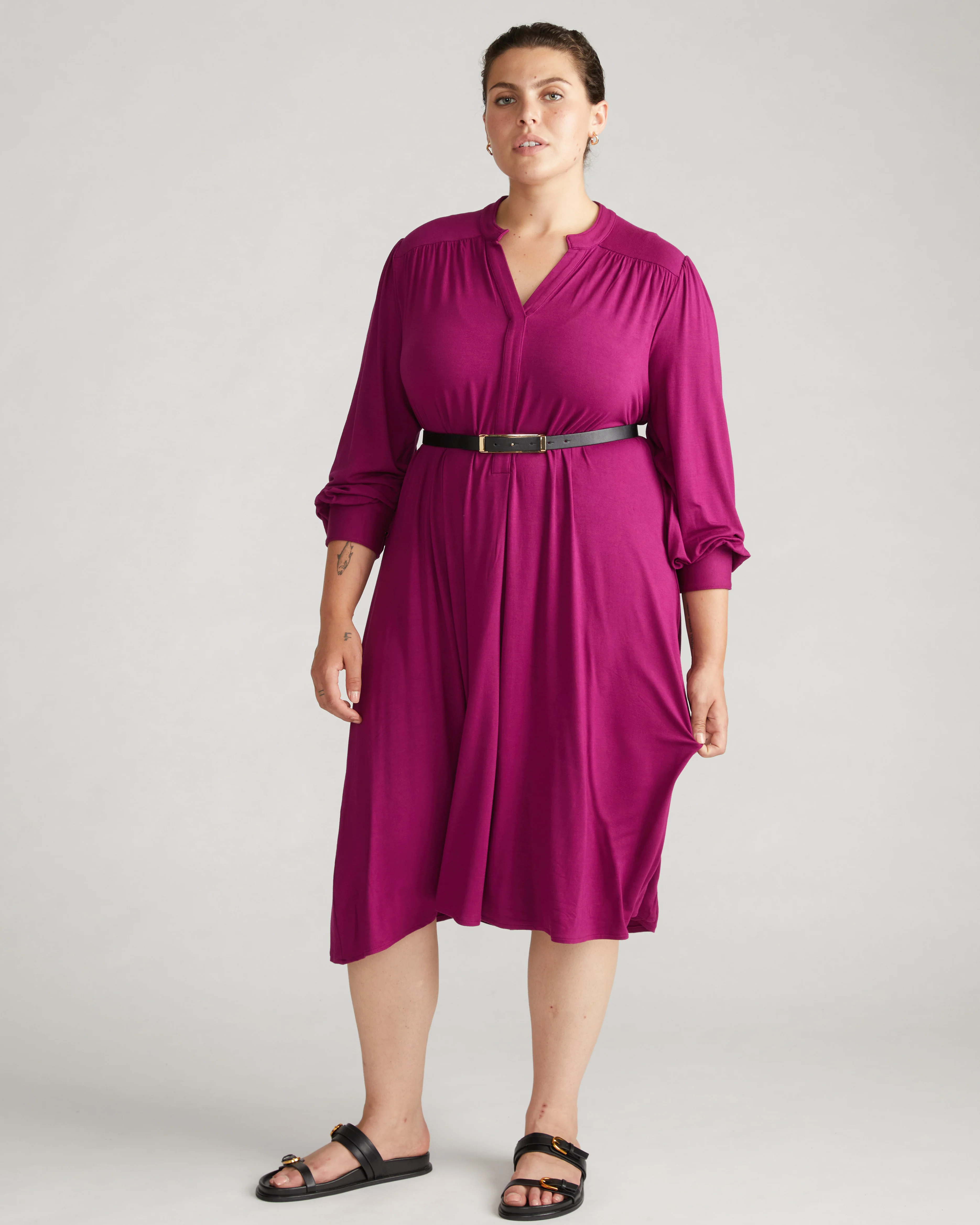 Gramercy Liquid Jersey Dress - Rothko Purple - Image 5