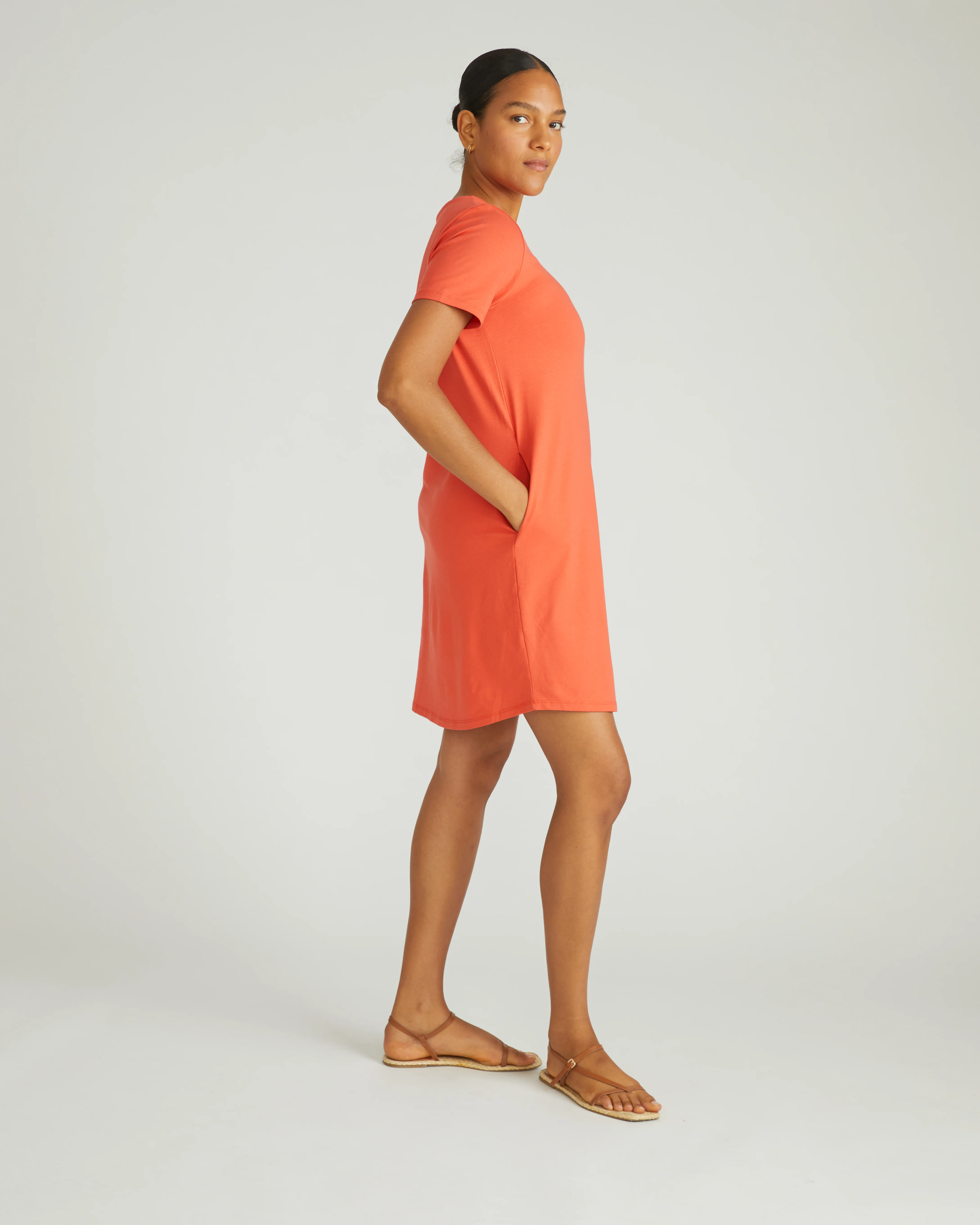 Halie T-Shirt Dress - Coral Reef - Image 2