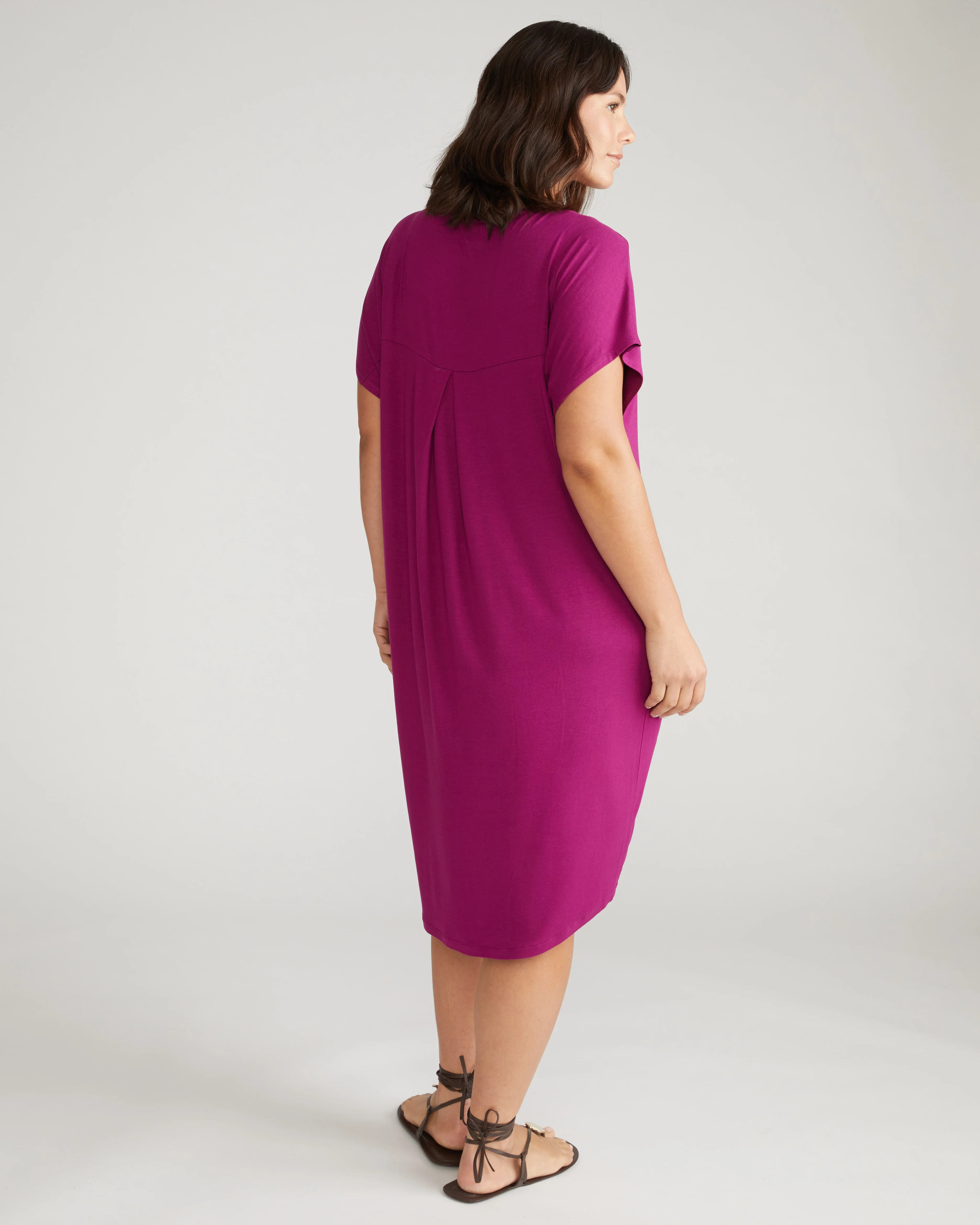 Helen Liquid Jersey Shift Dress - Rothko Purple - Image 3
