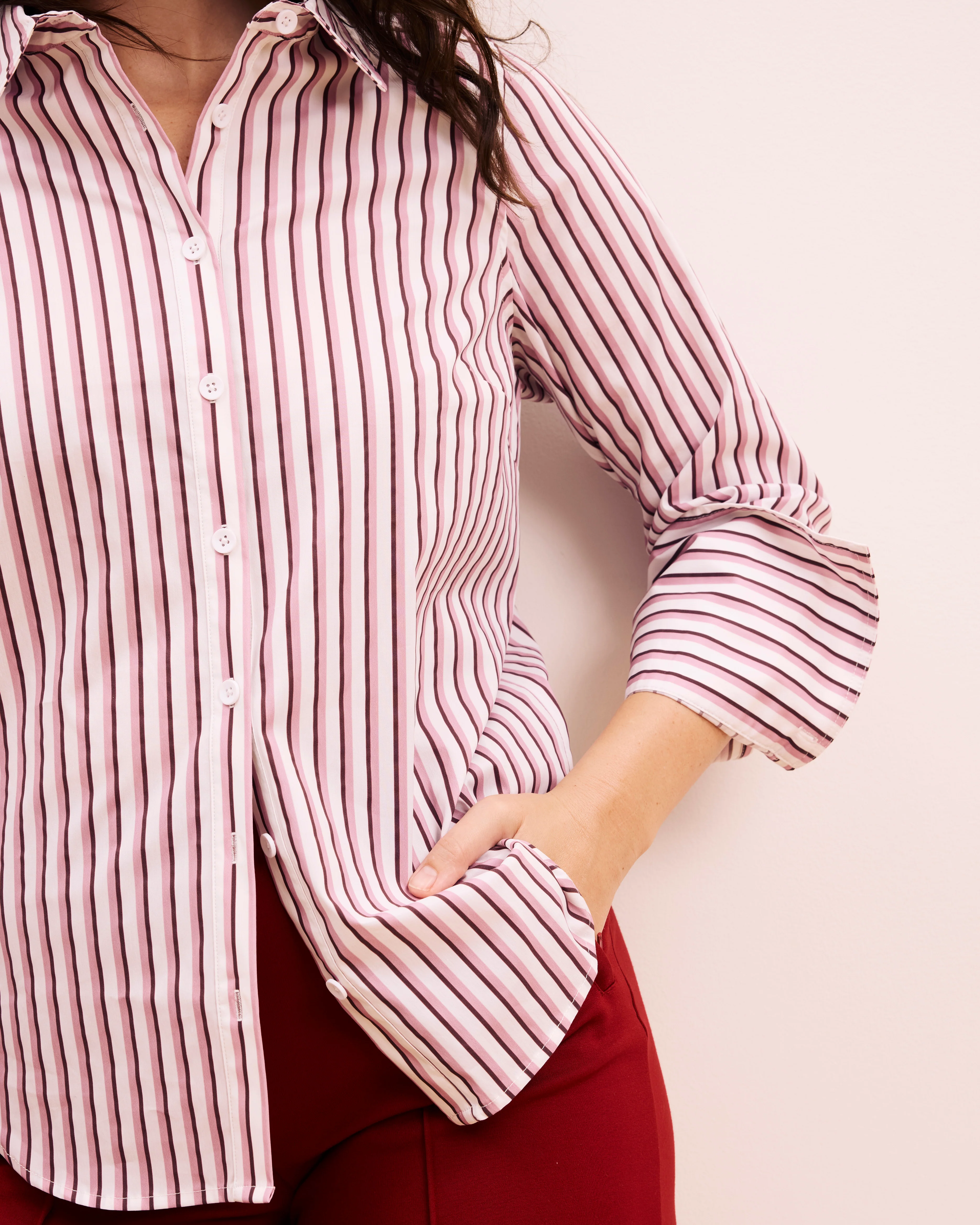 Henning x US Madison Shirt - Lilac Multi Stripe - Image 2