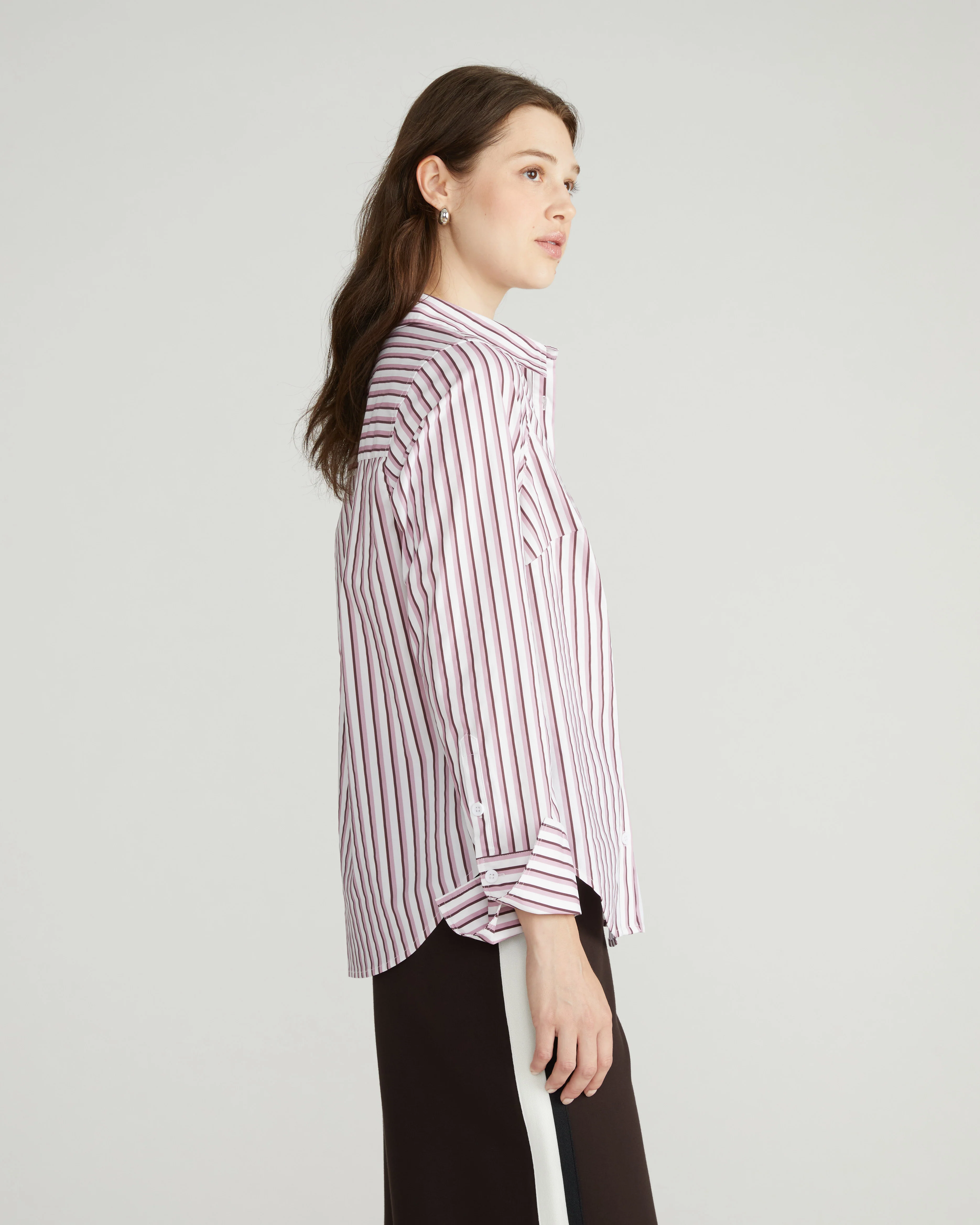 Henning x US Madison Shirt - Lilac Multi Stripe - Image 5