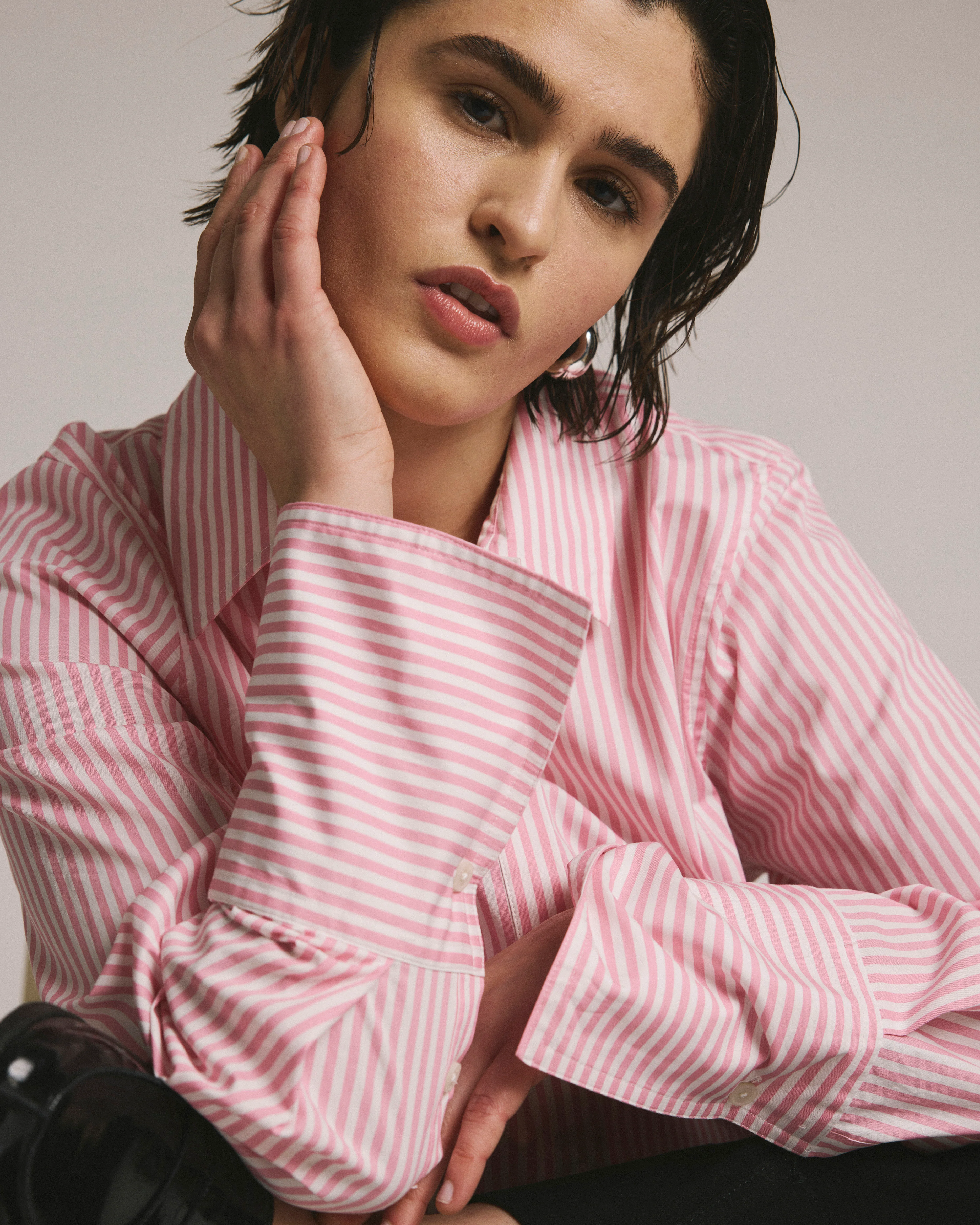 Henning x US Madison Shirt - Pink/White Stripe - Image 4