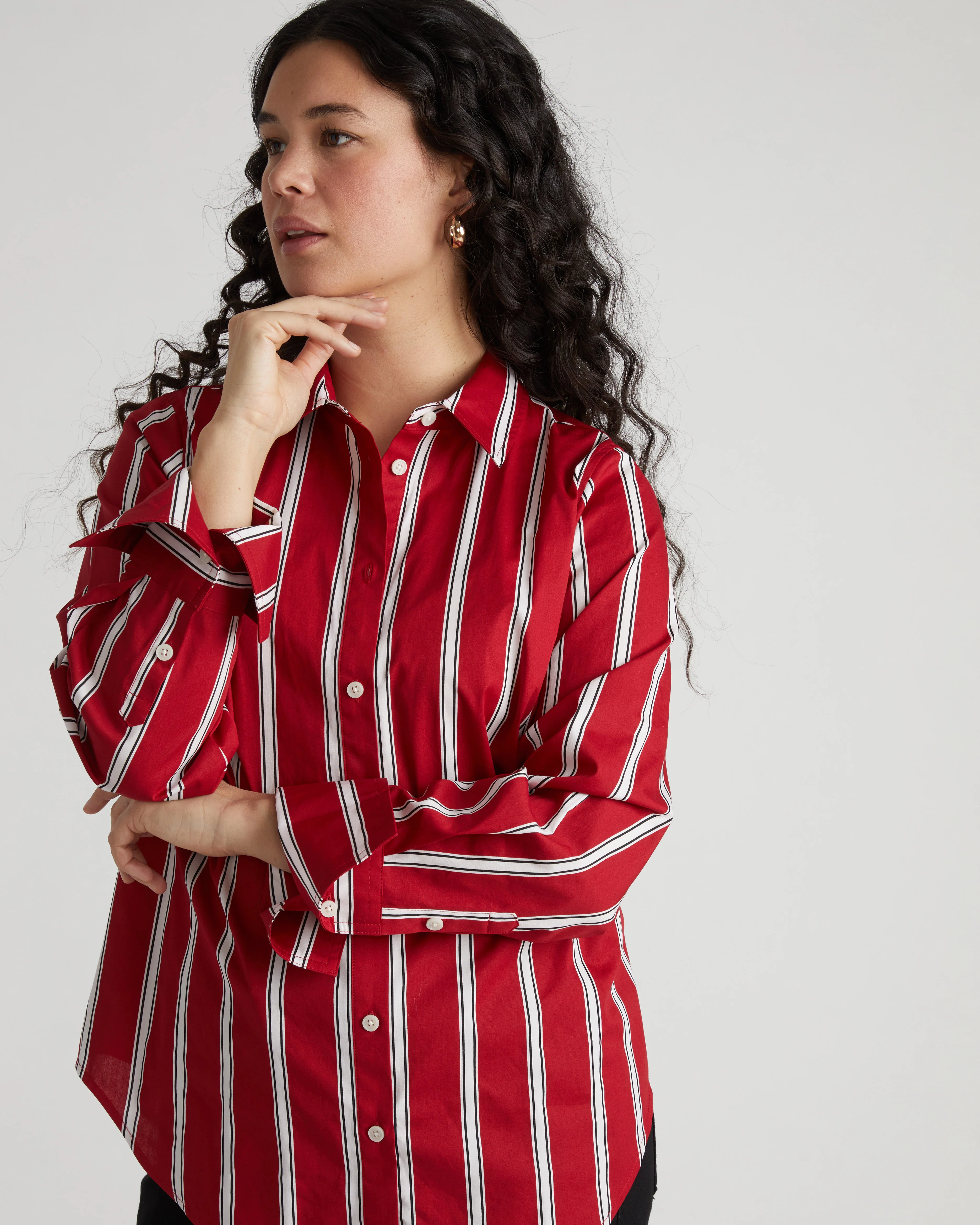 Henning x US Madison Shirt - Red/Black/White Stripe - Image 3