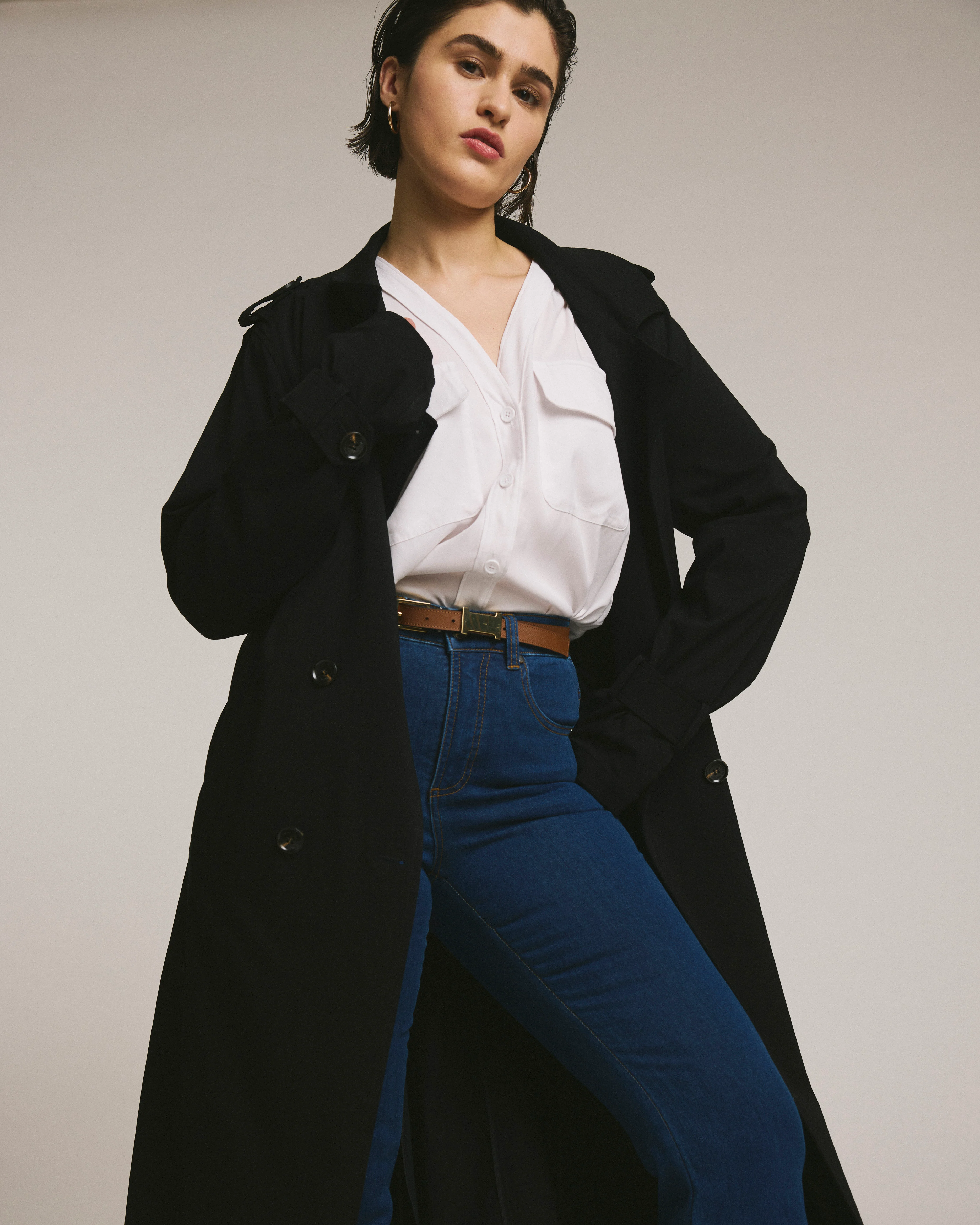 Henning x US Park Soft Trench - Black - Image 13