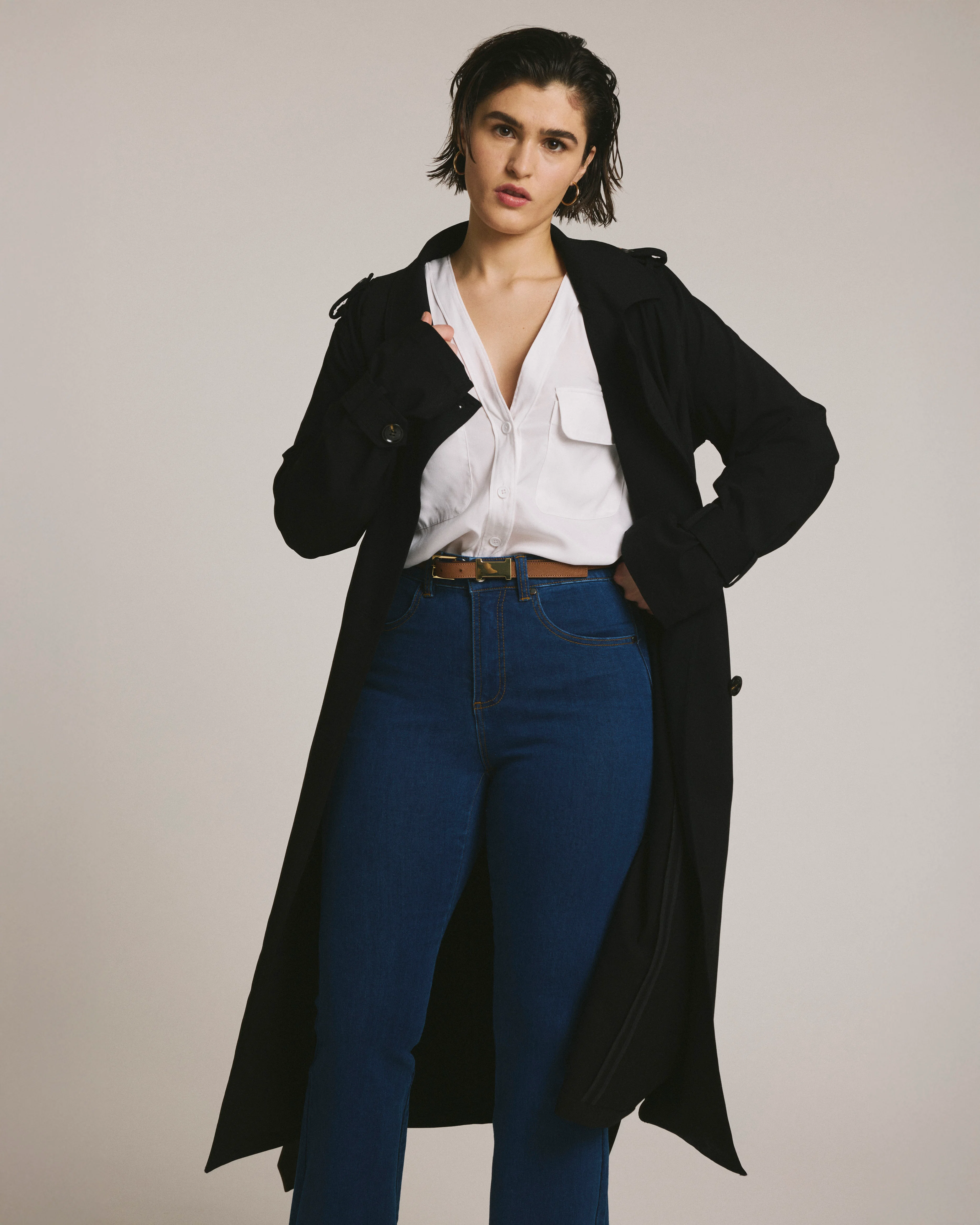 Henning x US Park Soft Trench - Black - Image 4
