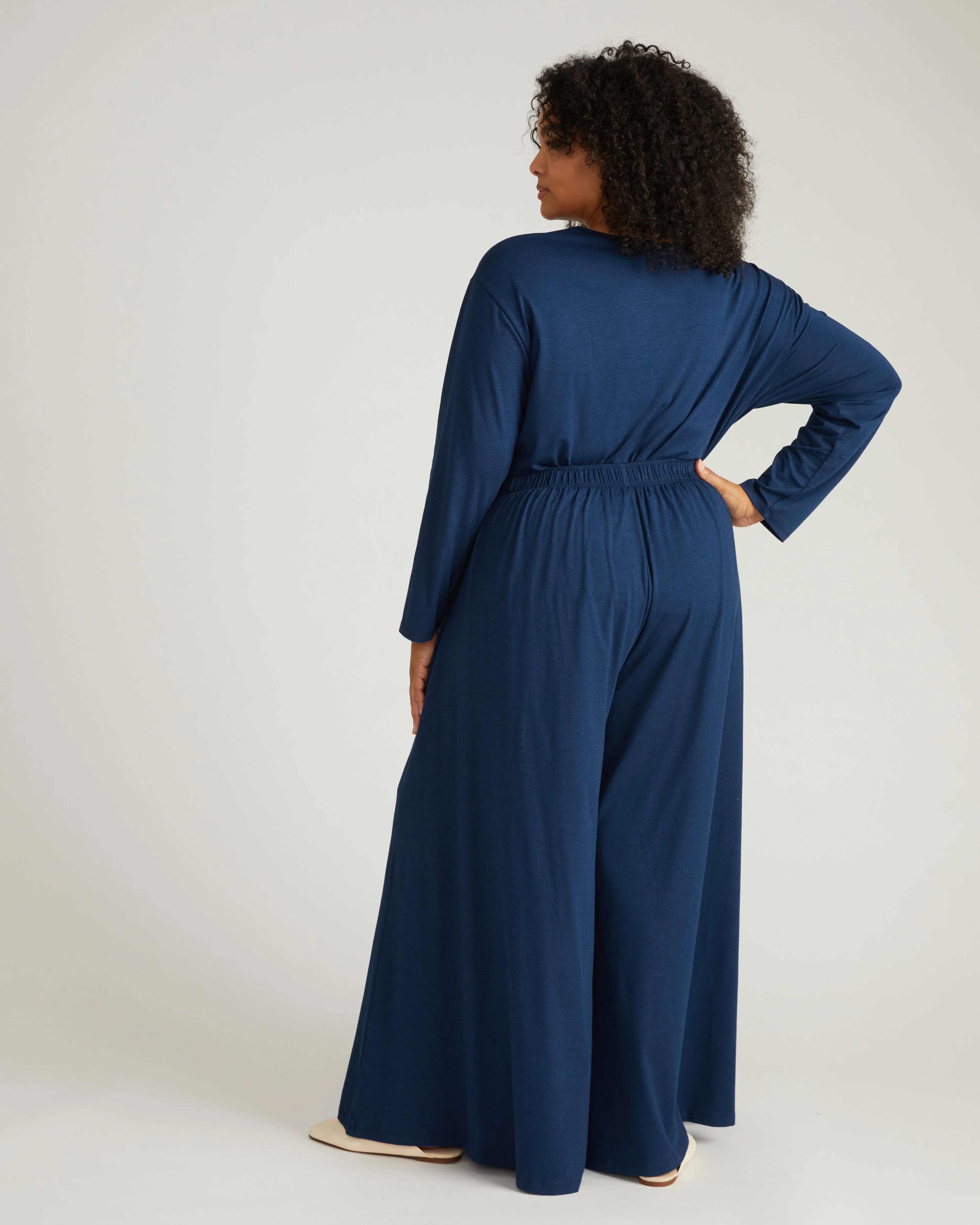 Isadora Wide Leg Lounge Pants - Pageant Blue - Image 3