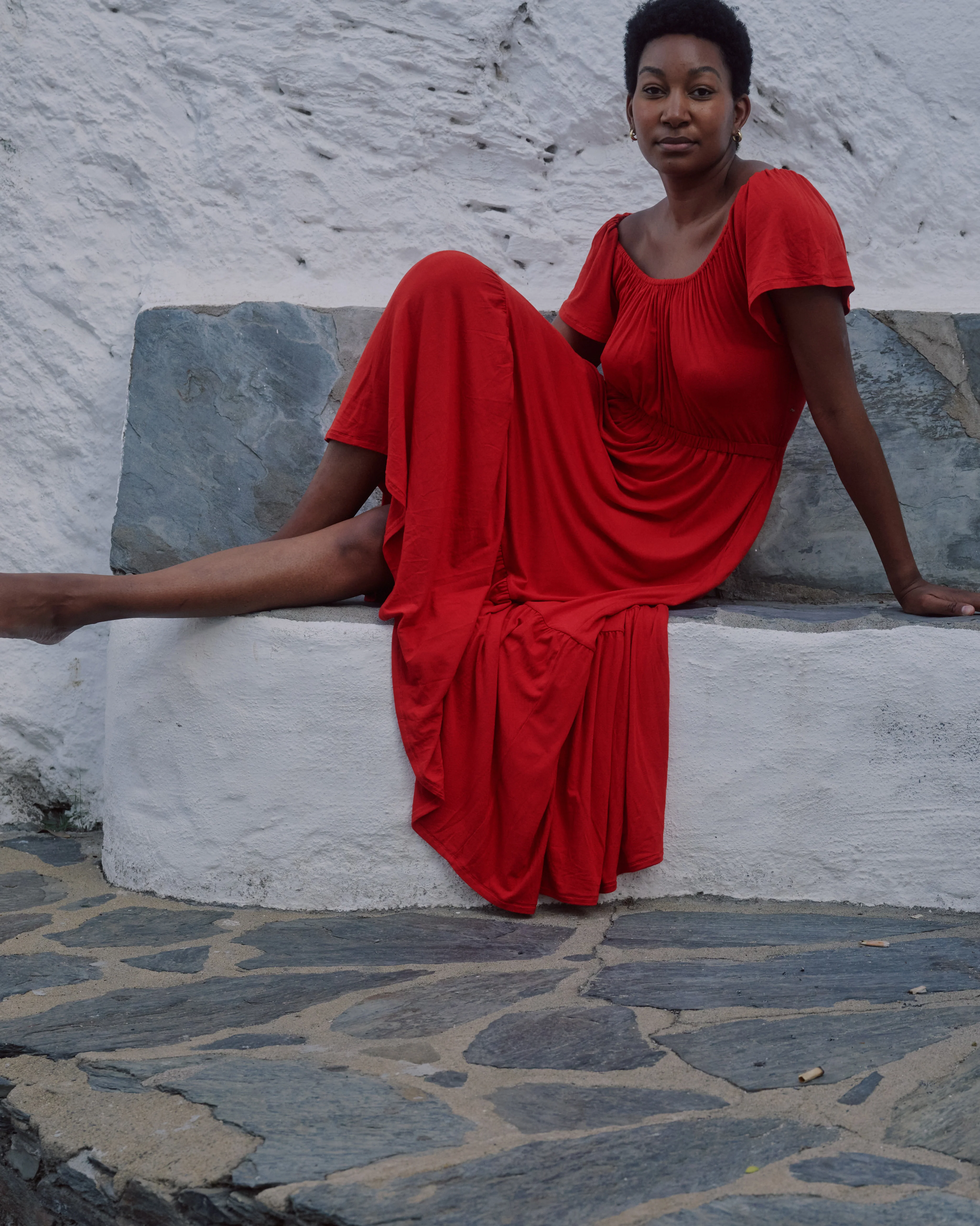 Kahlo Liquid Jersey Dress - Lipstick - Image 2