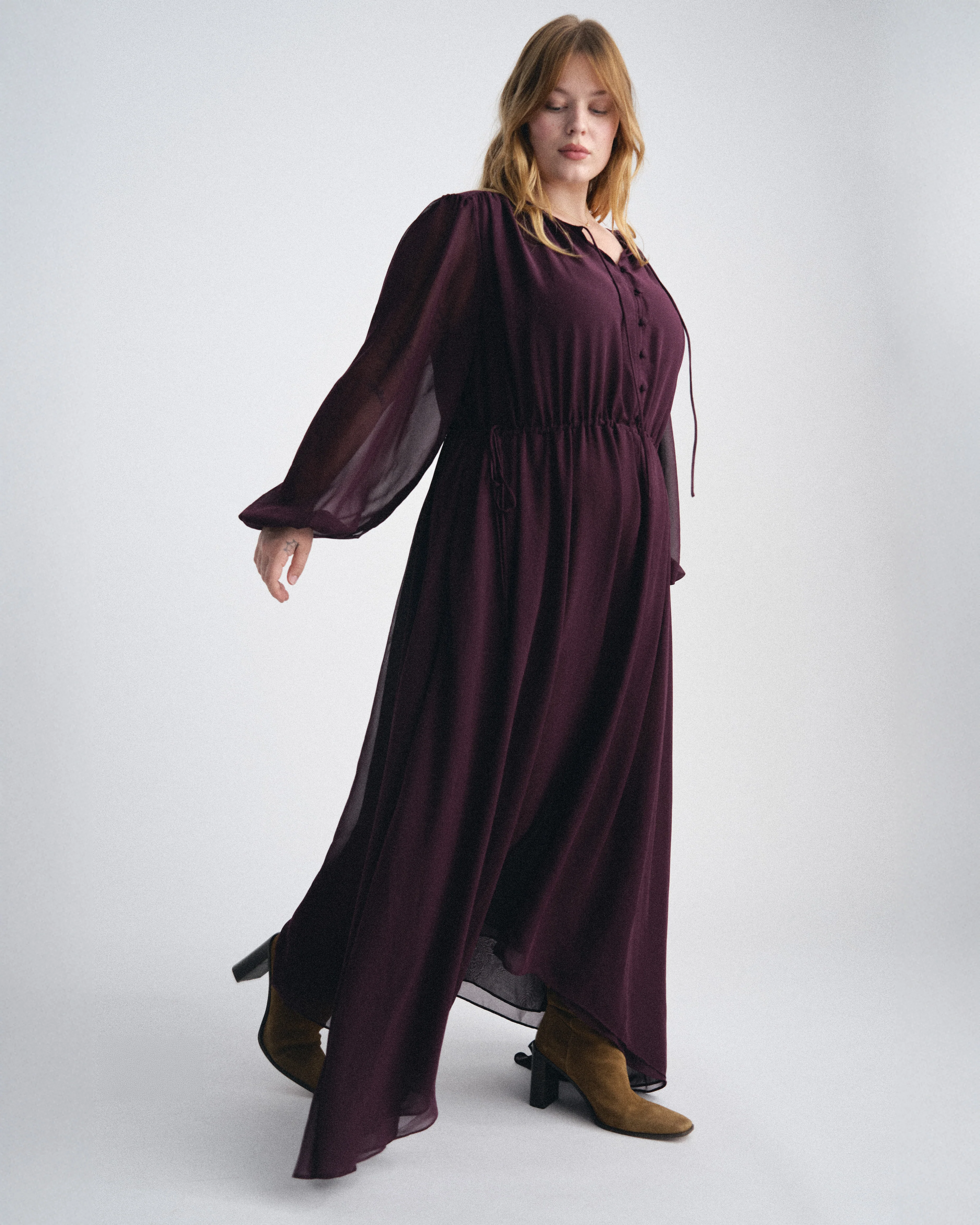 Karina Chiffon Dress - Gamay - Image 4