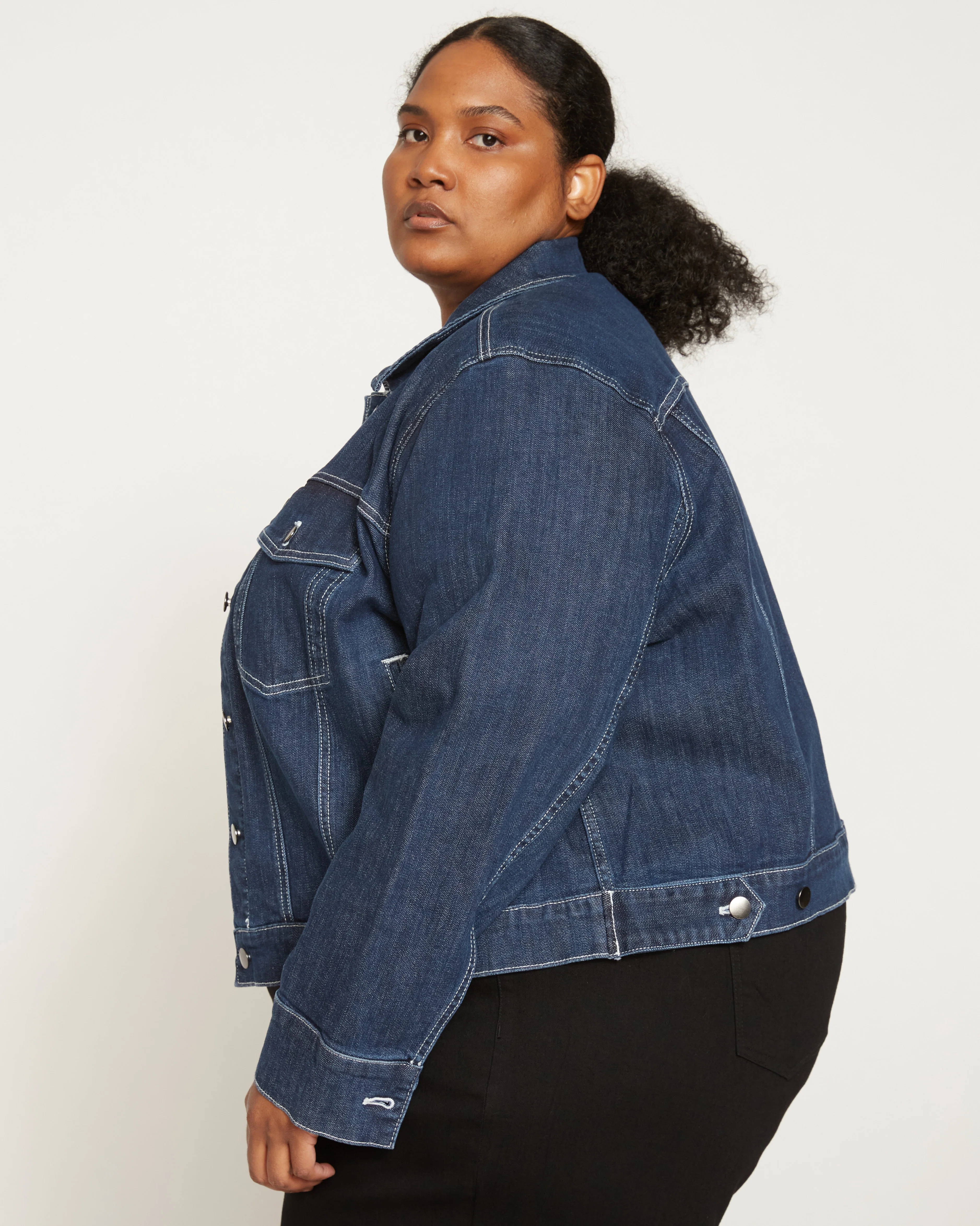Kelsey Denim Jacket - Dark Indigo - Image 6