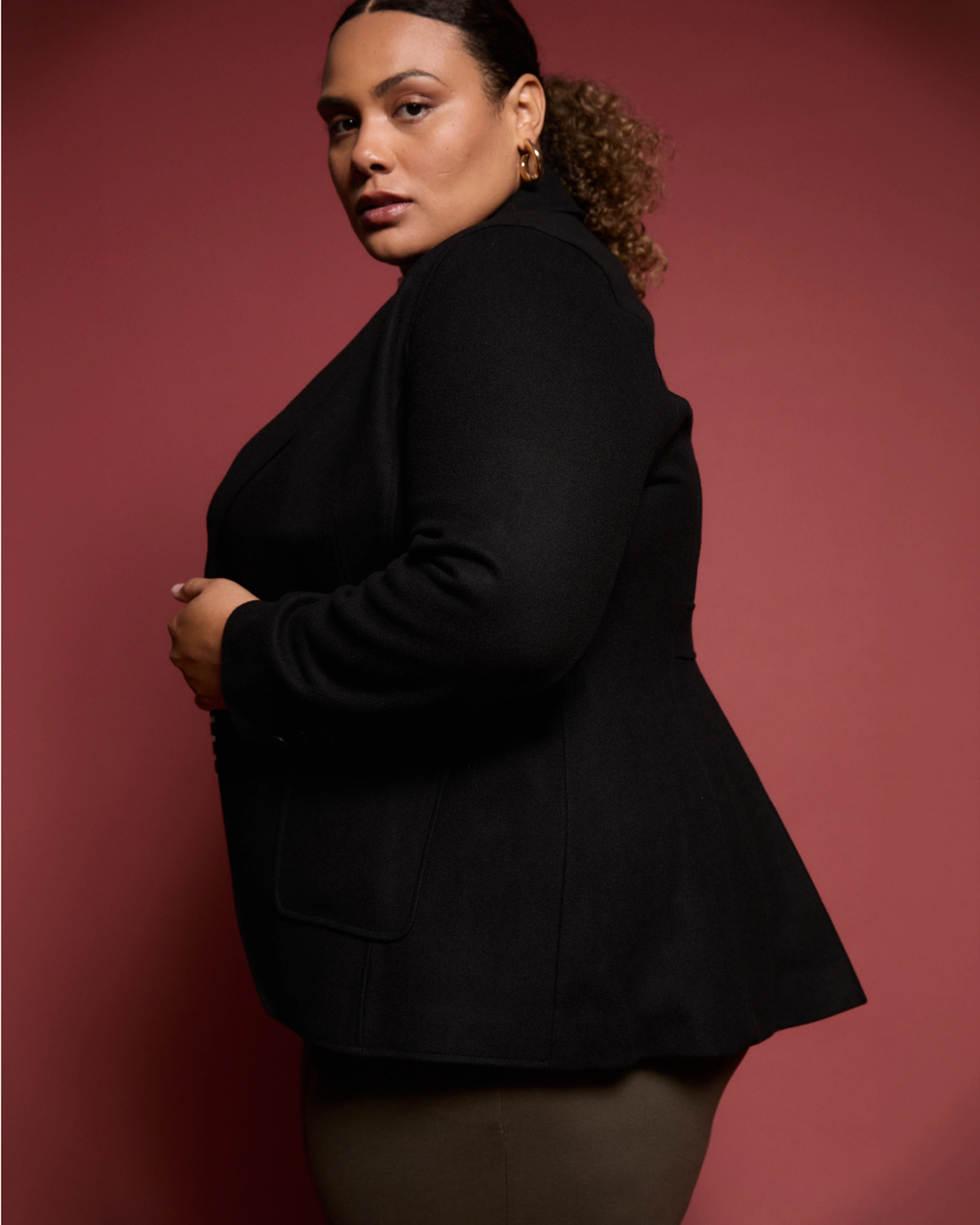 Kidjo Tailored Wool Jacket - Black - Image 4
