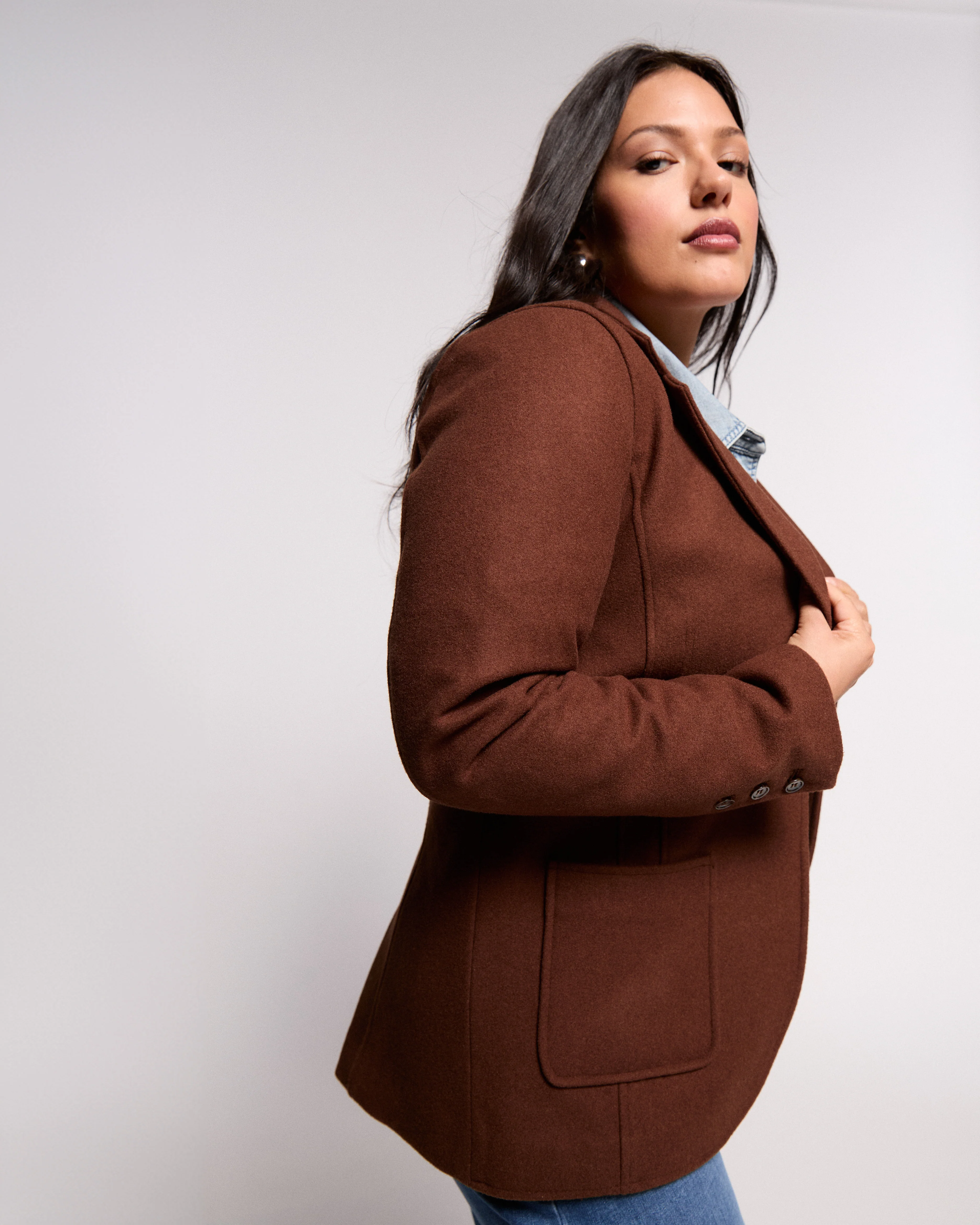 Kidjo Tailored Wool Jacket - Grizzly - Image 3