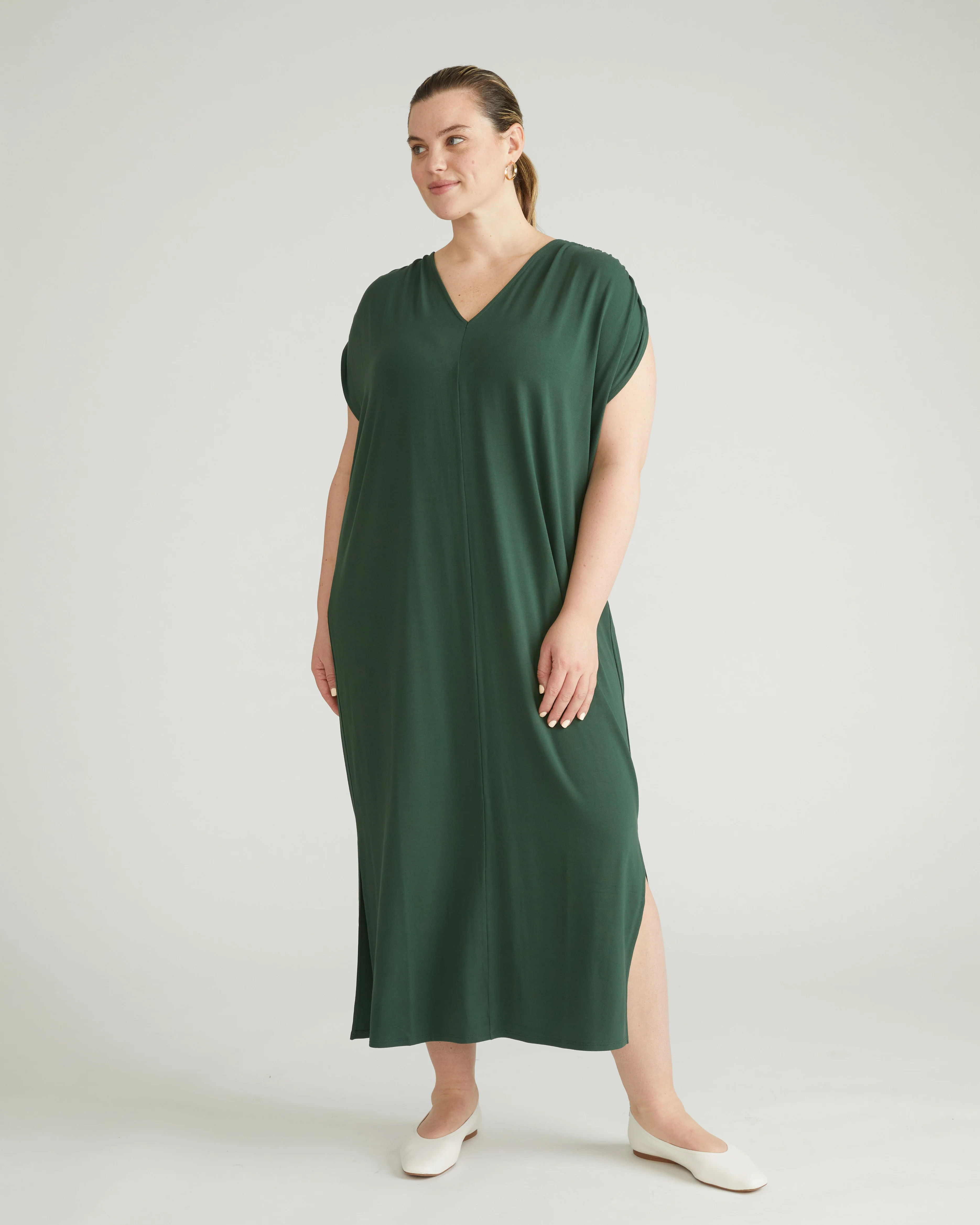 Kris Divine Jersey Kaftan - Conifer - Image 2
