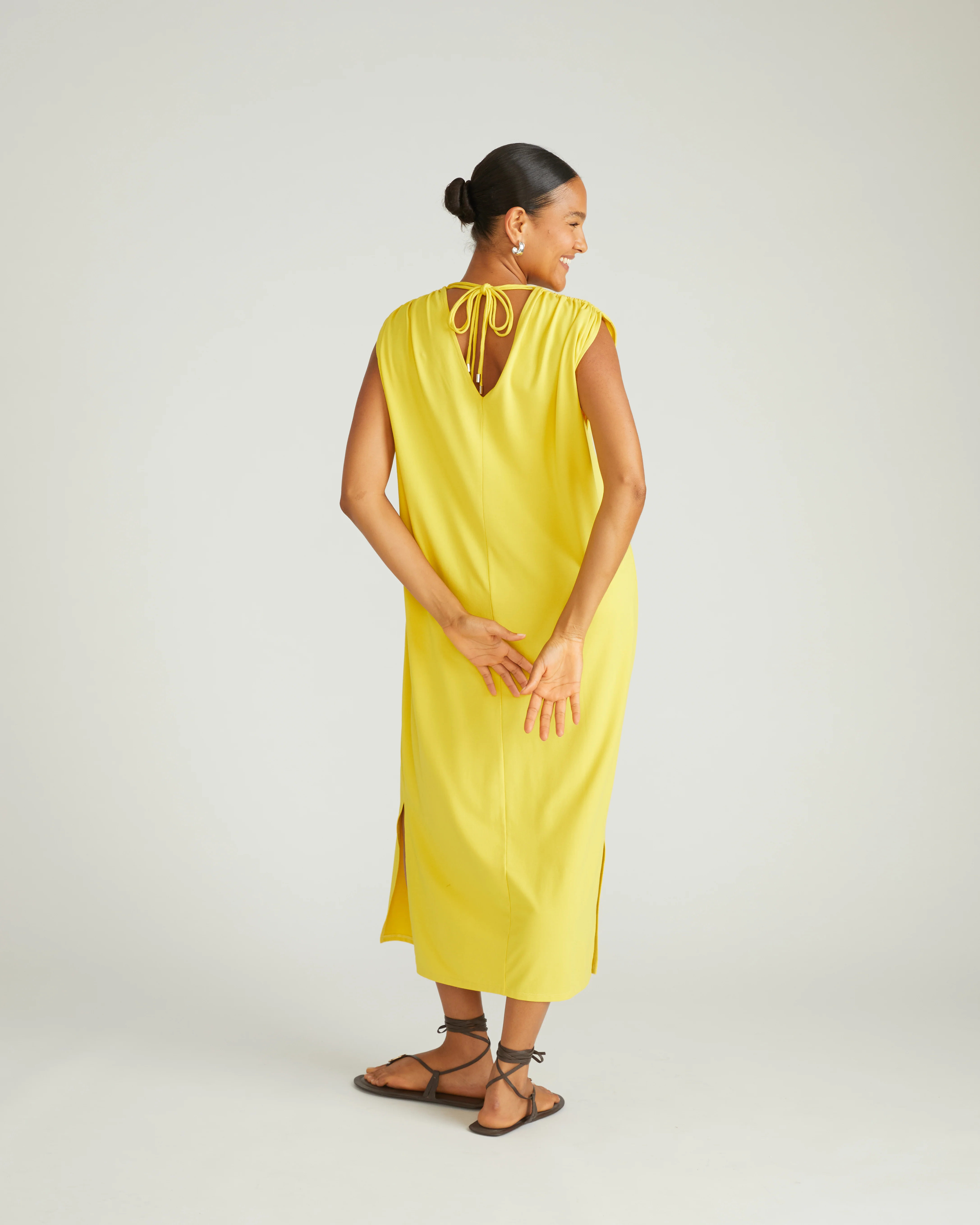 Kris Divine Jersey Kaftan - Yellow - Image 5