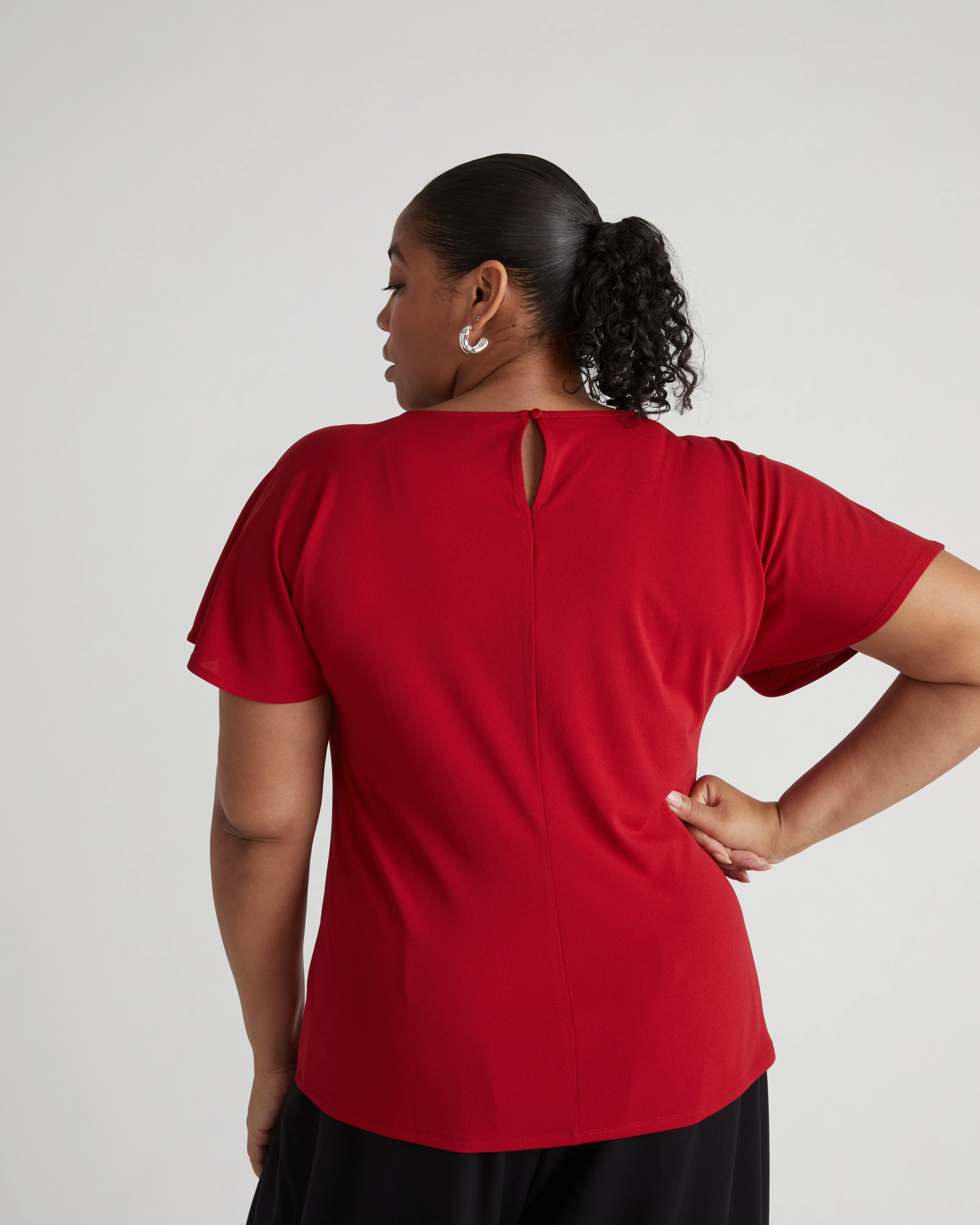 Lansbury Crepe Jersey Blouse - New York Red - Image 3