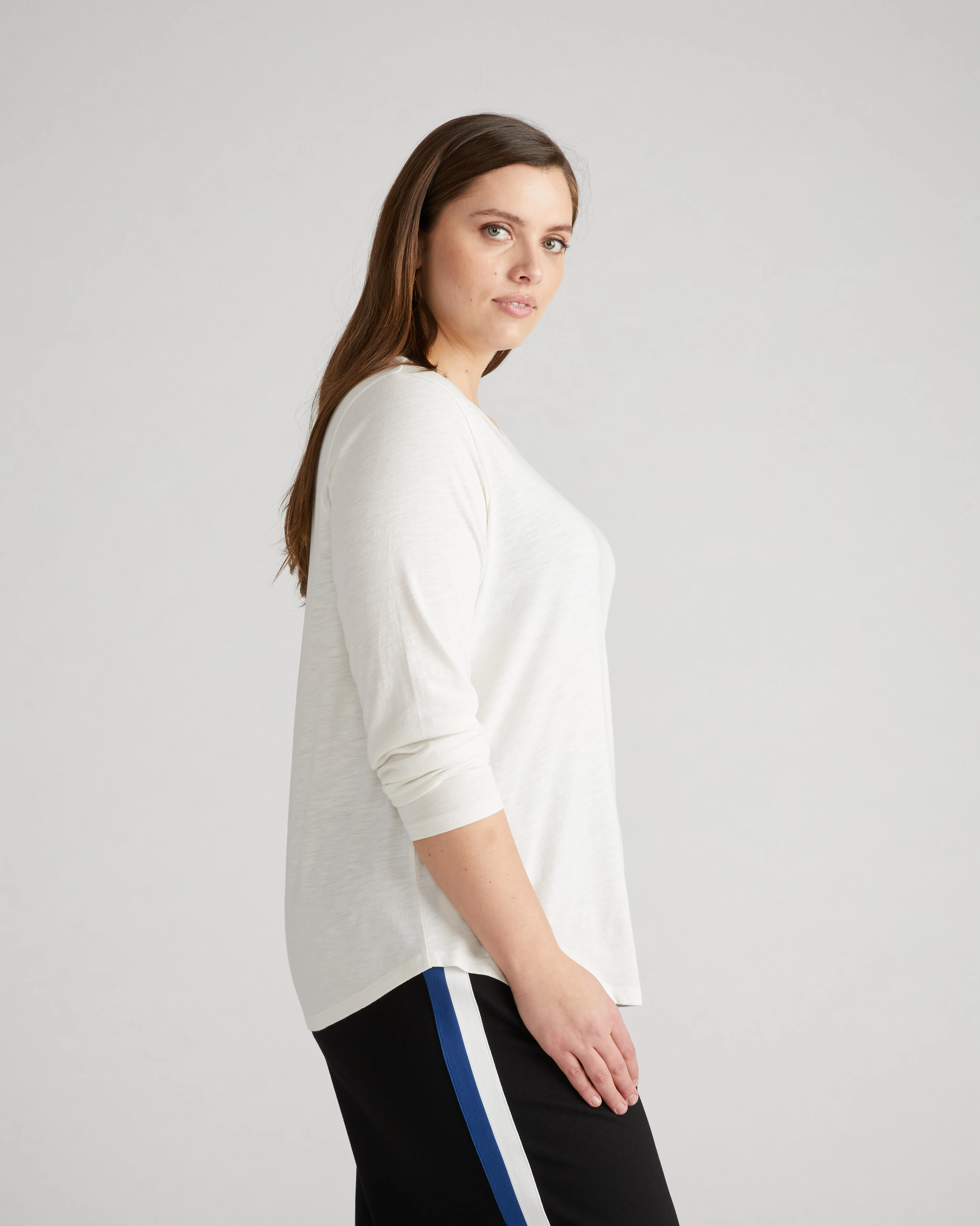 Light-As-Air Long Sleeve Crew Neck Tee - Vapor - Image 3