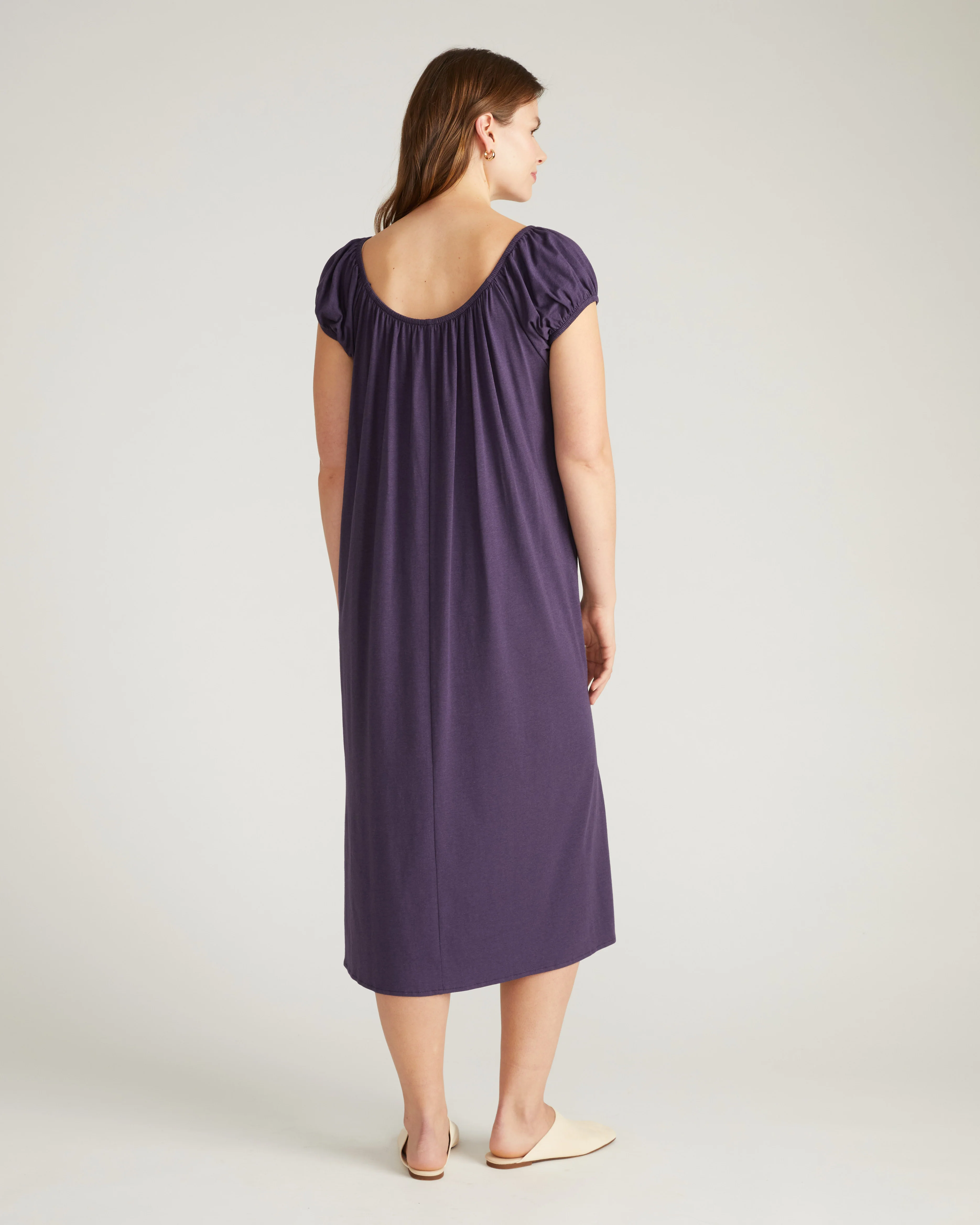 Lilian Long Sleep Dress - Anthracite - Image 3