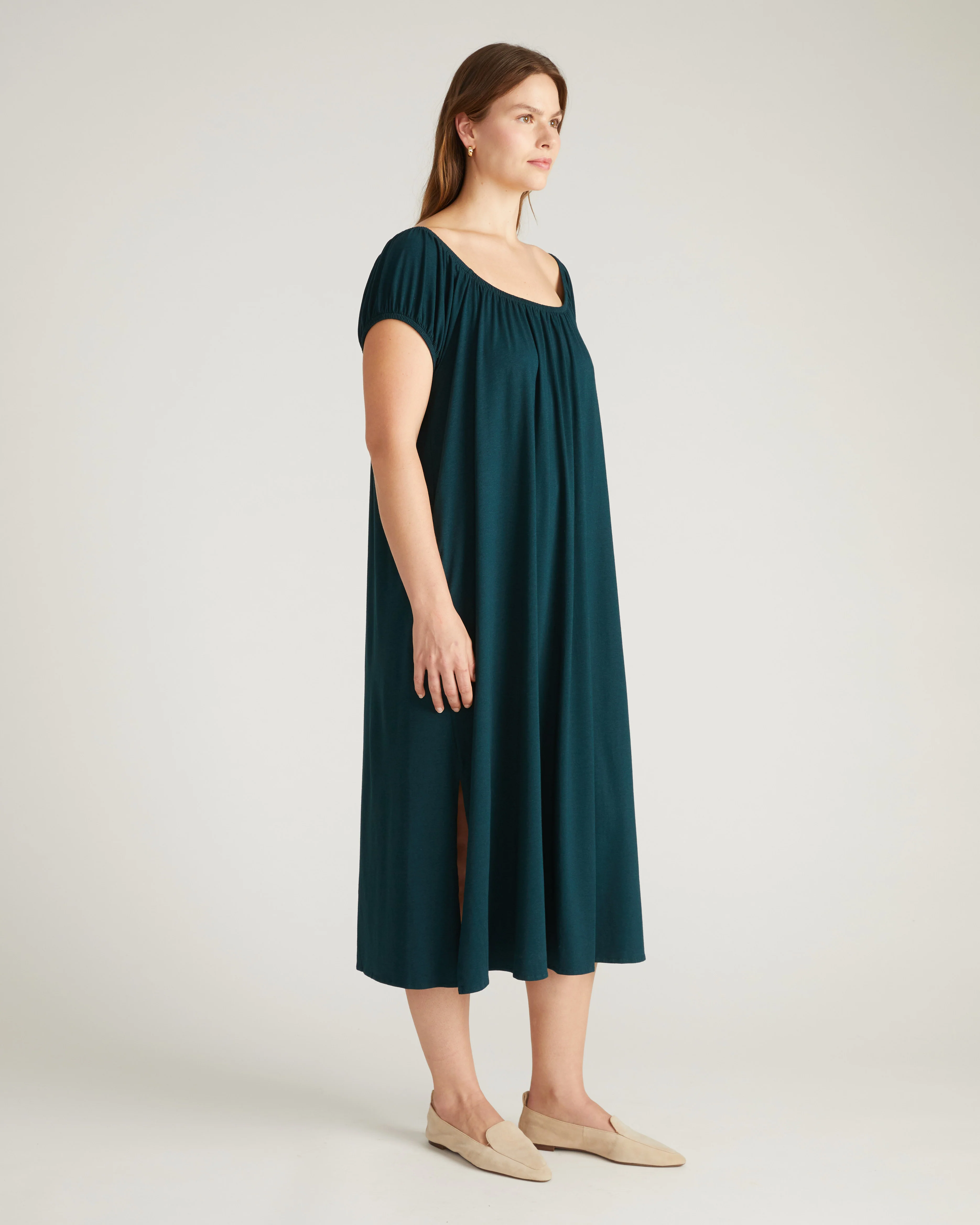 Lilian Long Sleep Dress - Deep Sea - Image 2