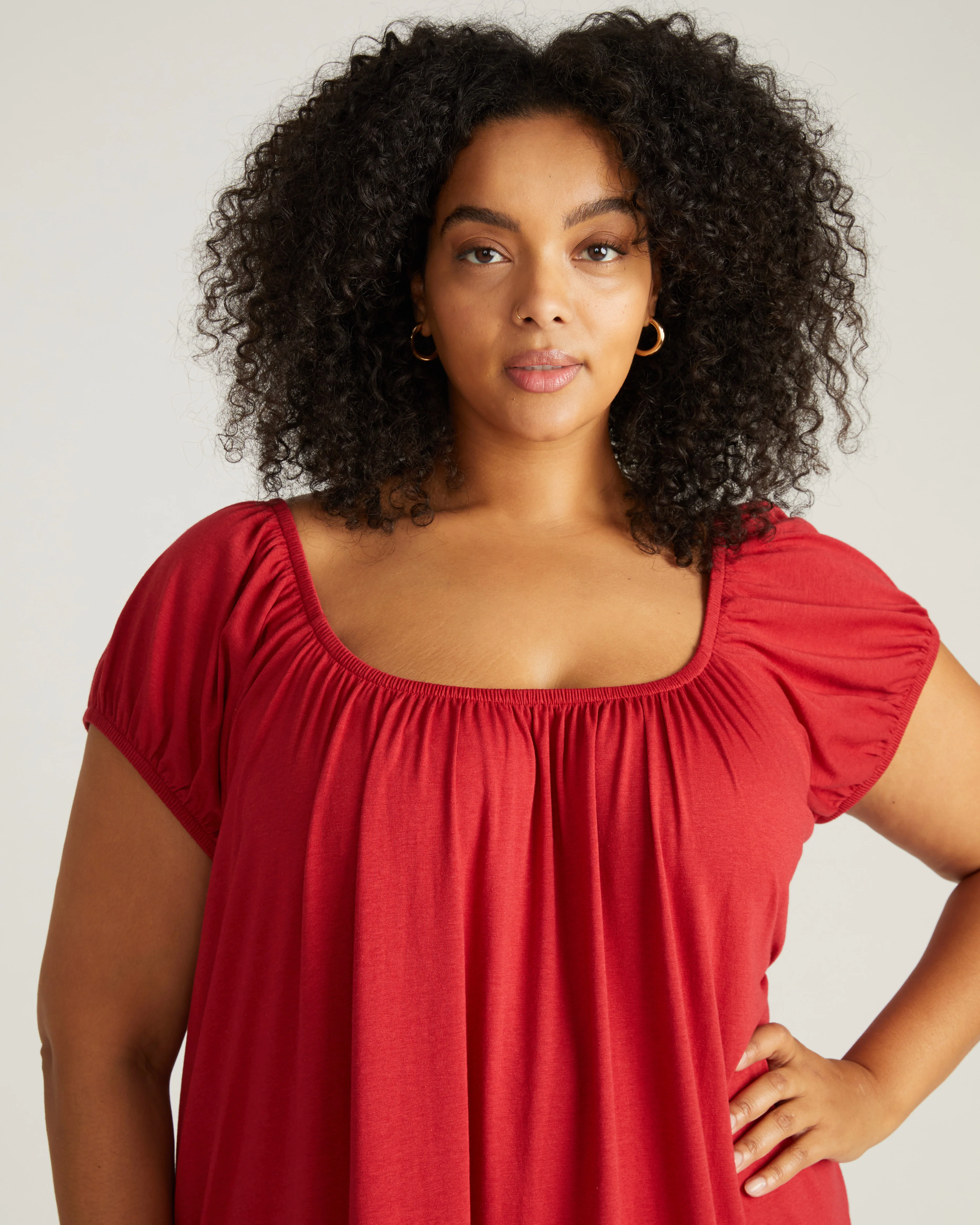 Lilian Short Sleep Dress - Raspberry