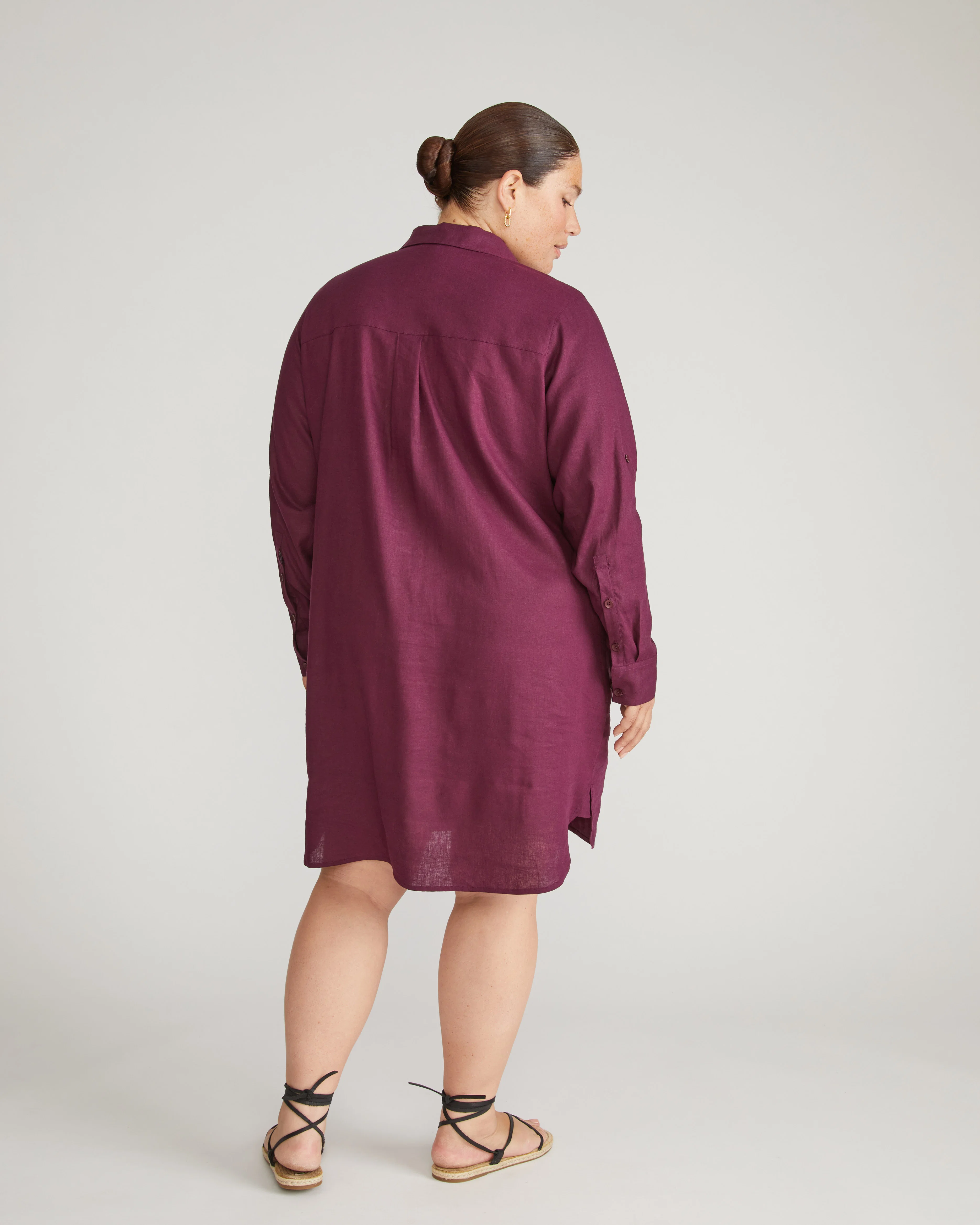 Linen Rubicon Shirtdress - Acai - Image 6