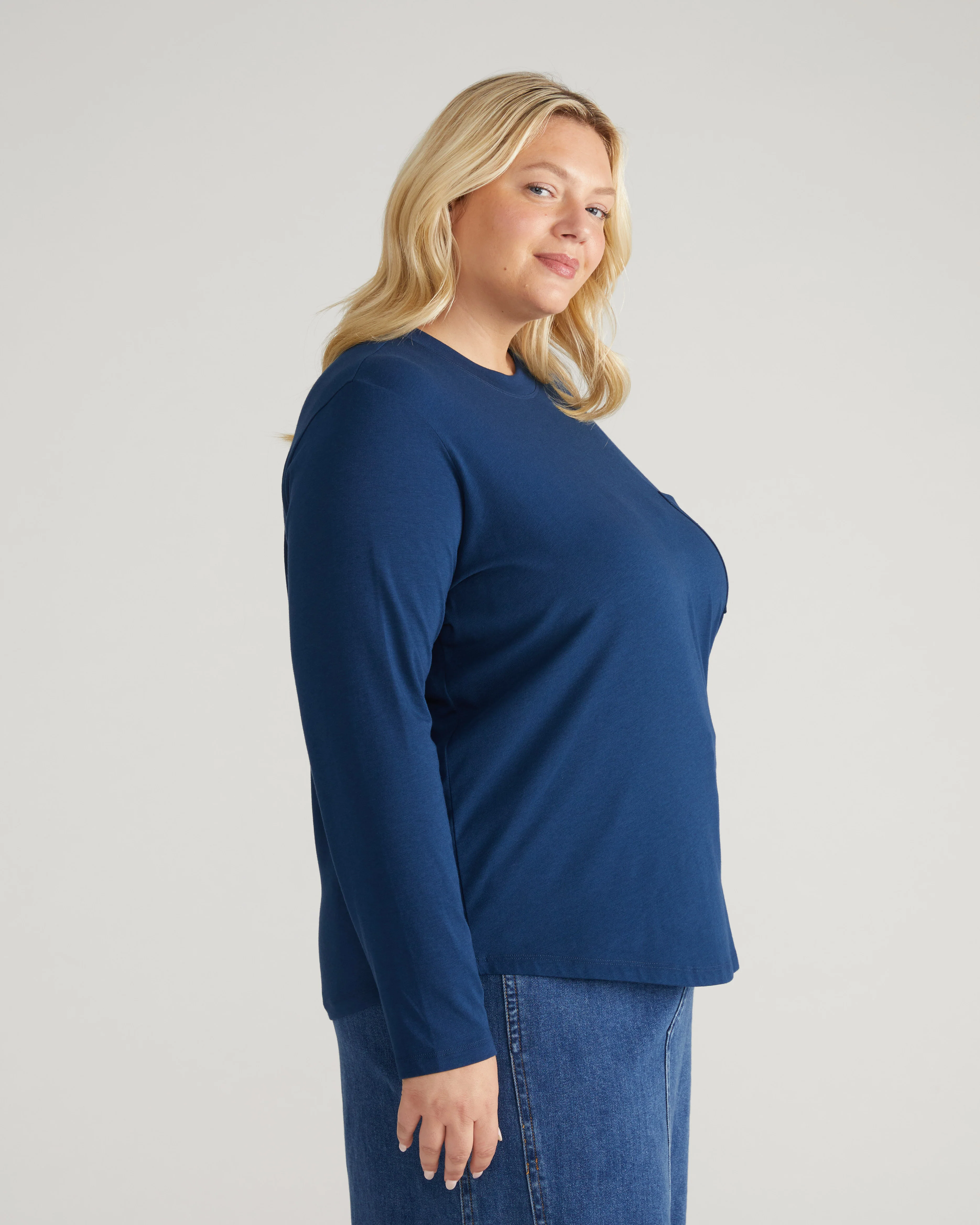 Long Sleeve Garcon Tee - Pageant Blue - Image 2