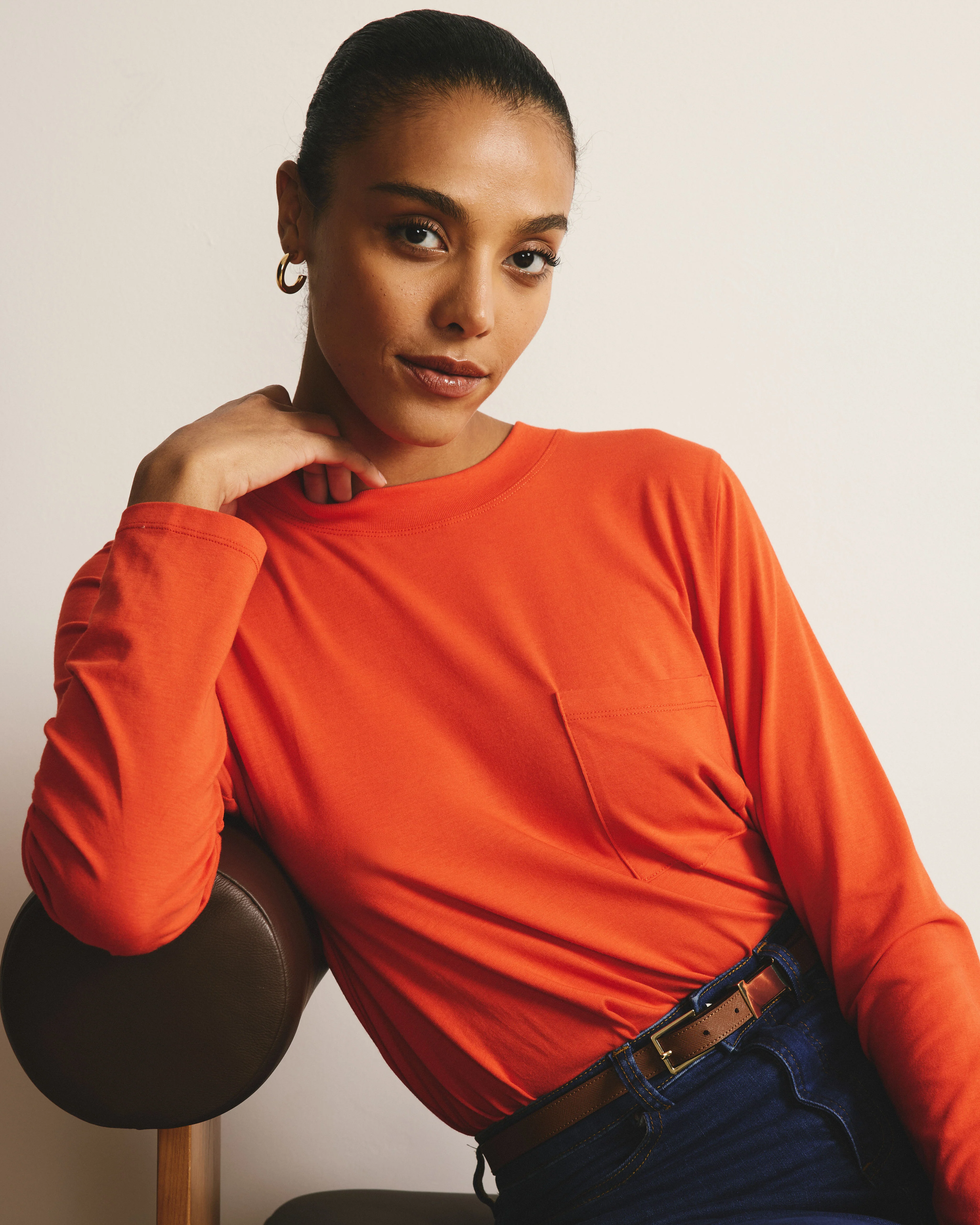 Long Sleeve Garcon Tee - Poppy - Image 2