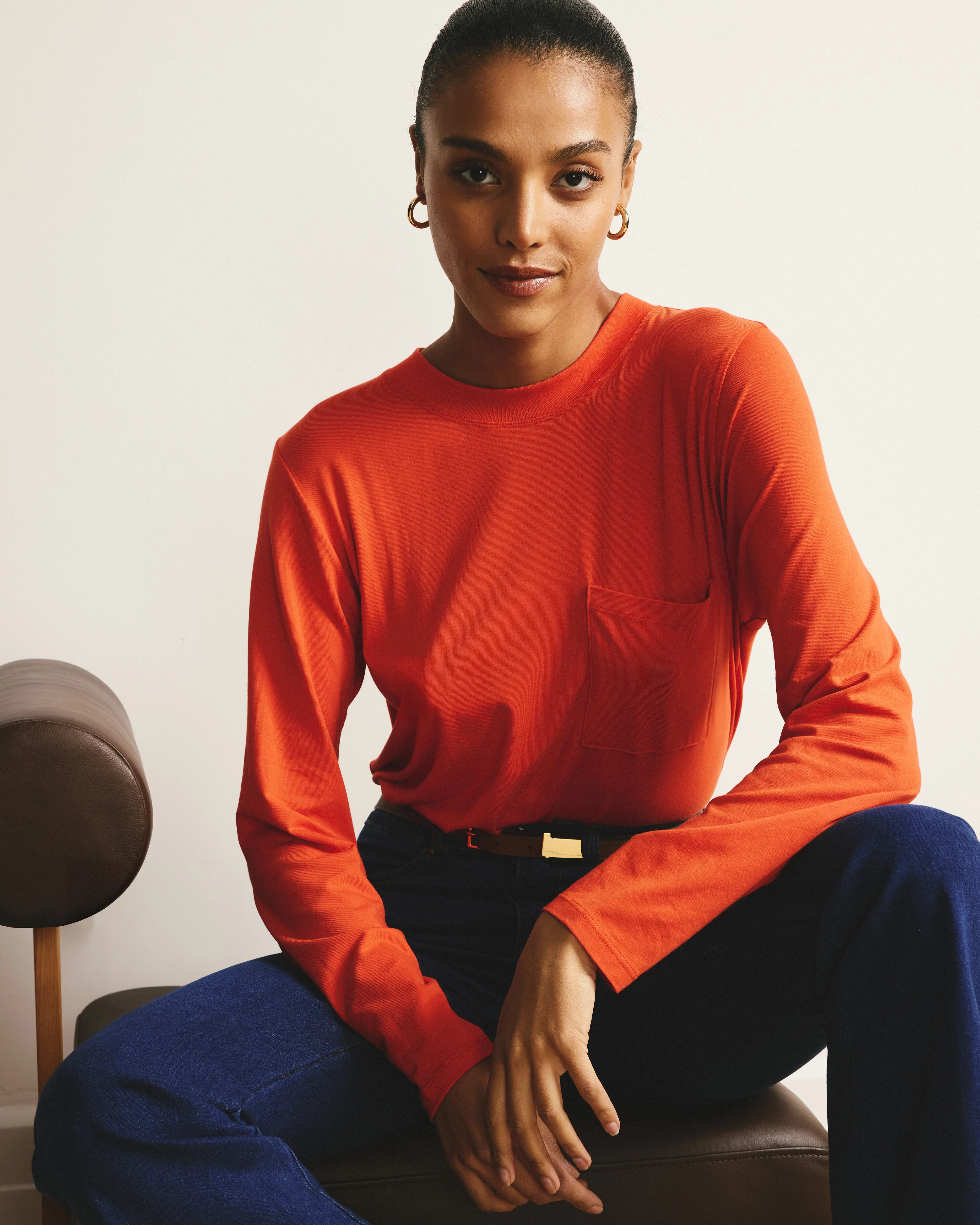 Long Sleeve Garcon Tee - Poppy - Image 3