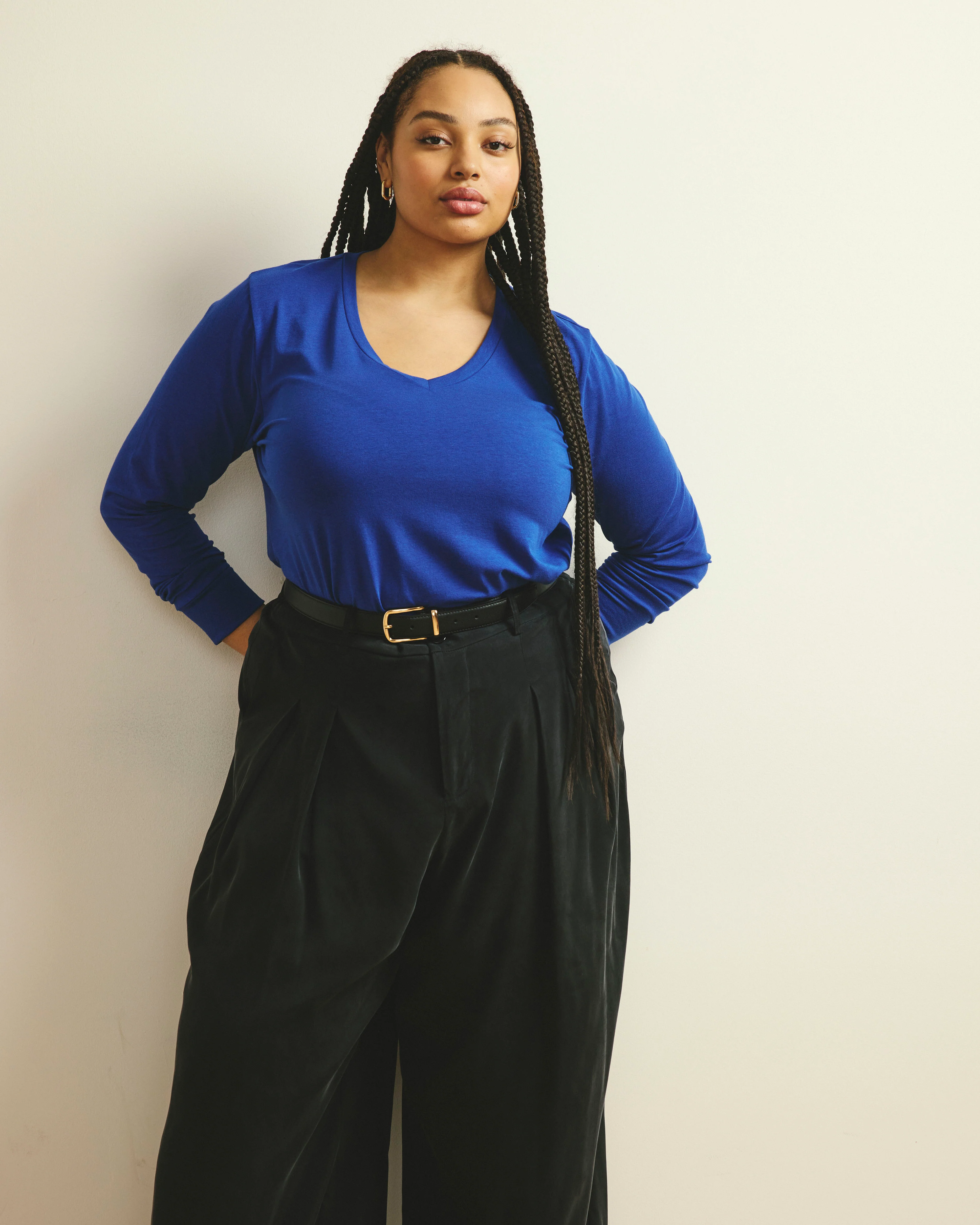 Long Sleeve V Rex - Lapis - Image 2
