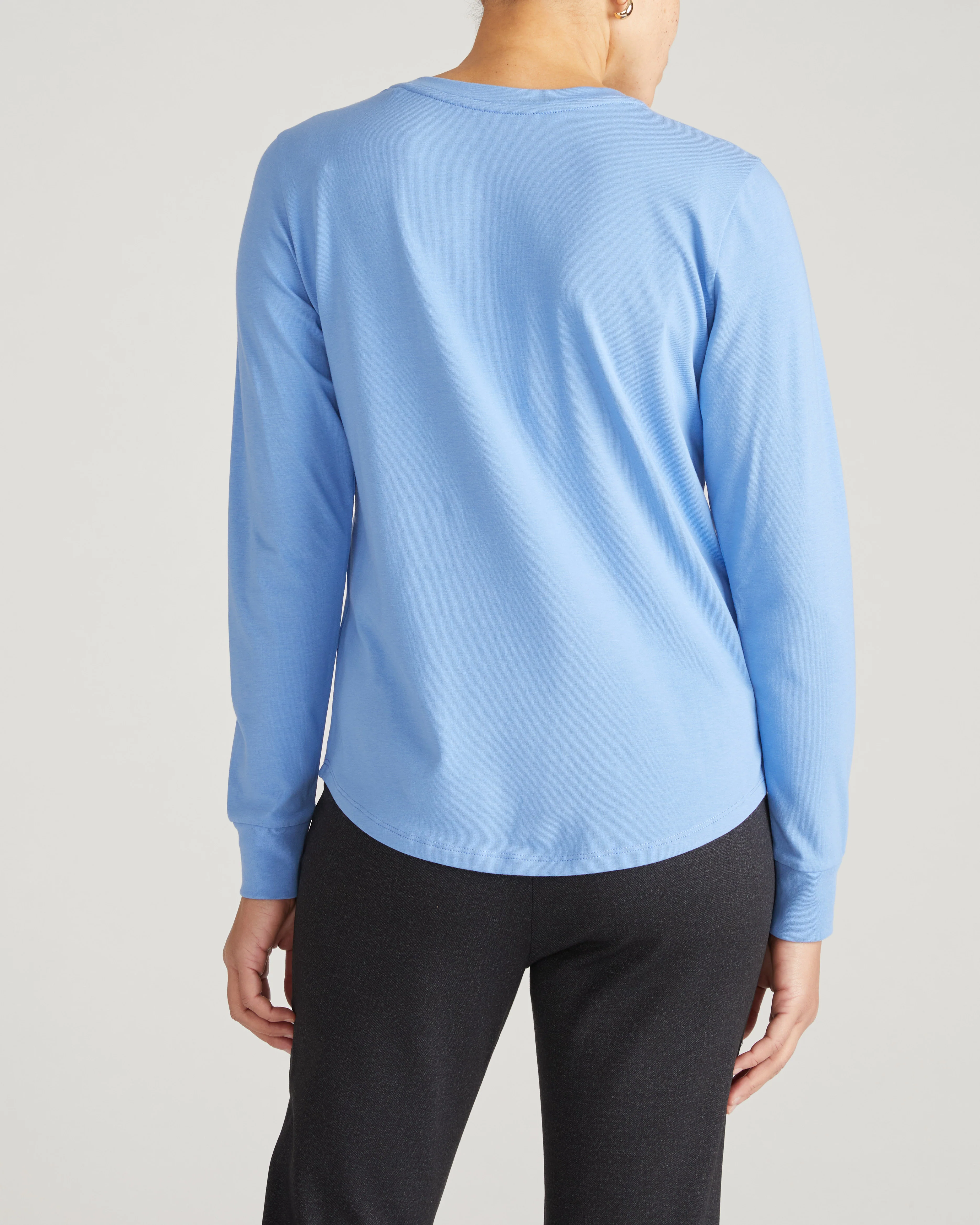 Long Sleeve V Rex - Seaside Blue - Image 4