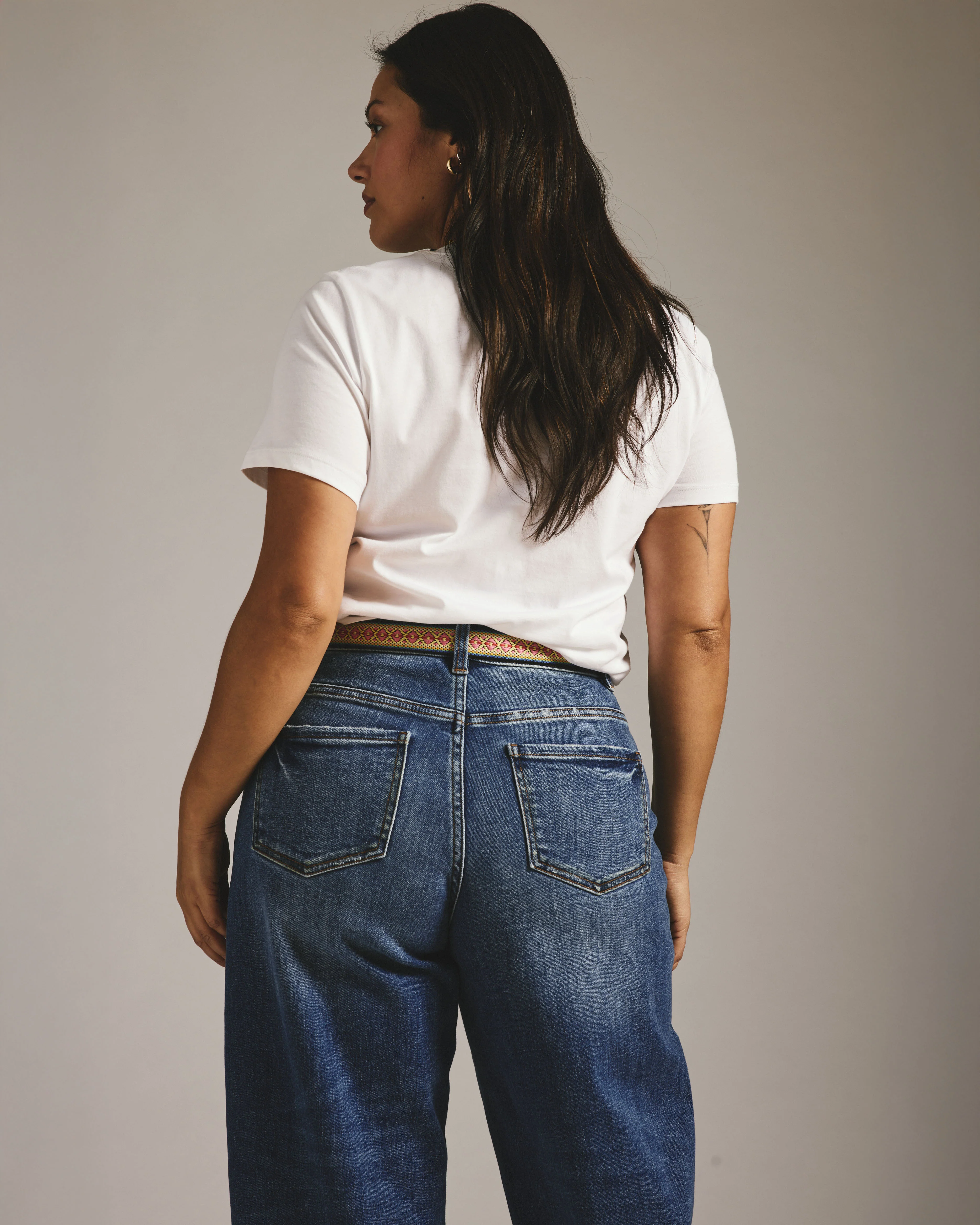 Lou High Rise Barrel Leg Jeans - Princeton Blue - Image 4