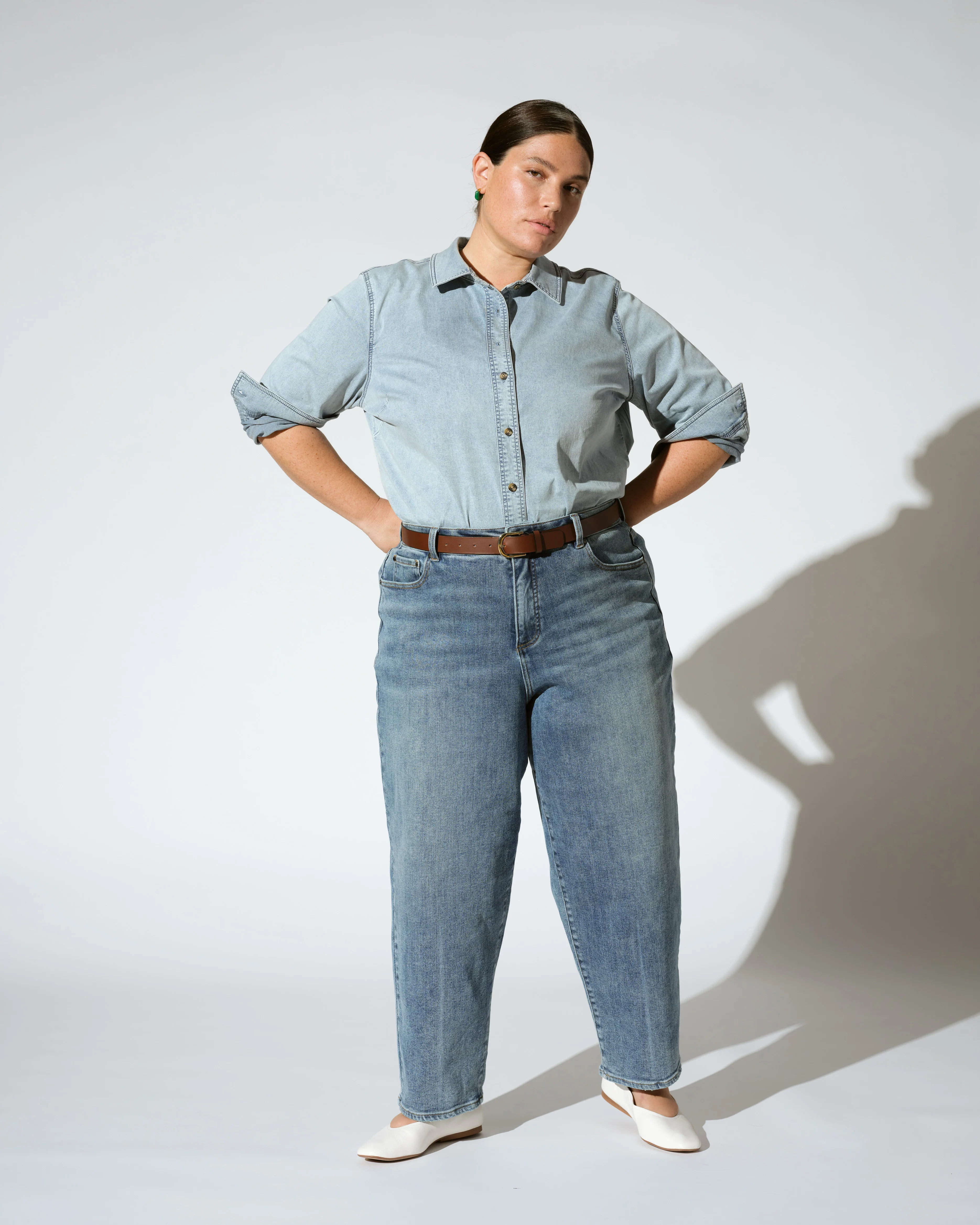 Lou High Rise Barrel Leg Jeans - Rizzo Blue - Image 2