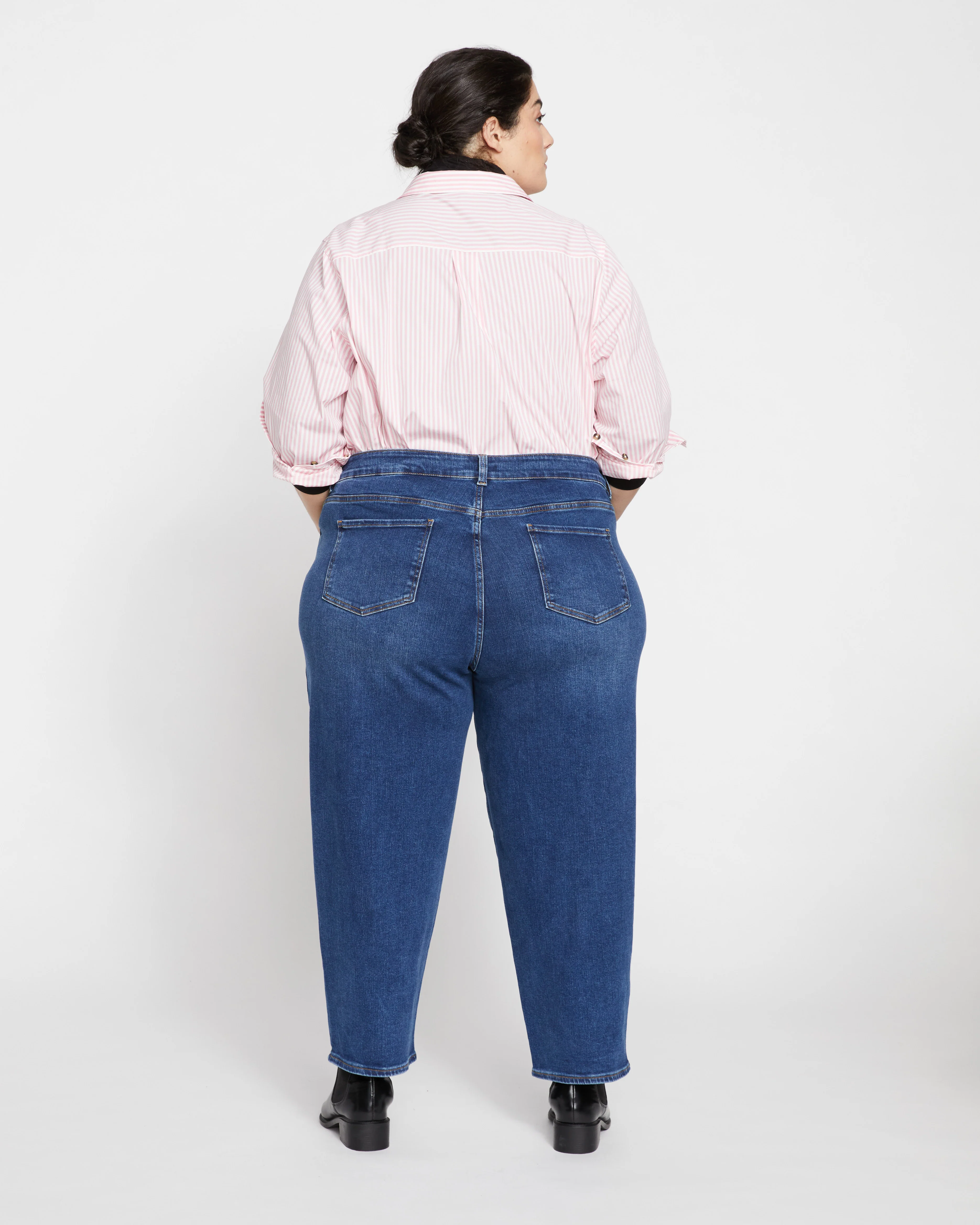 Lou High Rise Barrel Leg Jeans - Union City Blue - Image 9