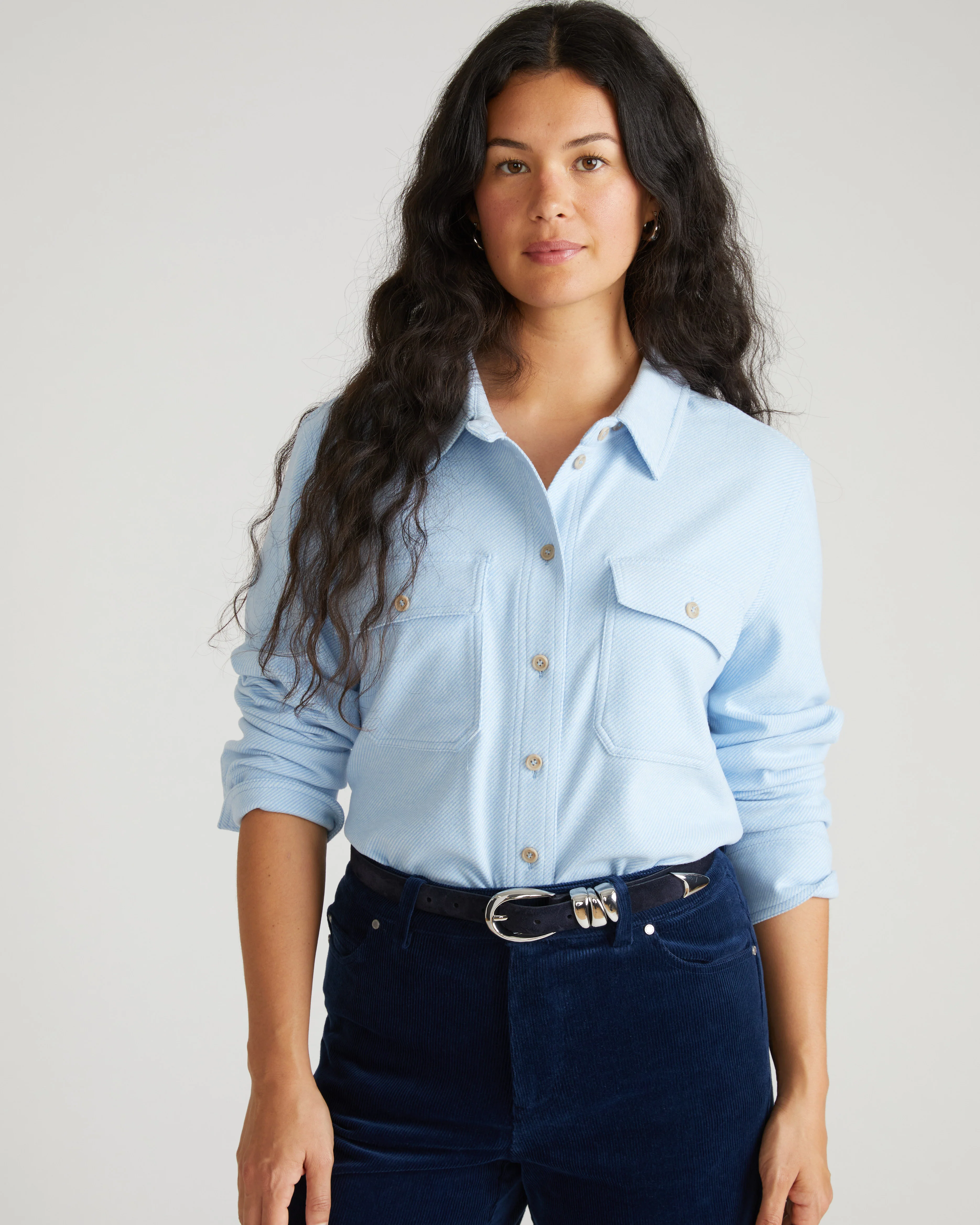 Maine Stretch Flannel Shirt - Battenberg Twill